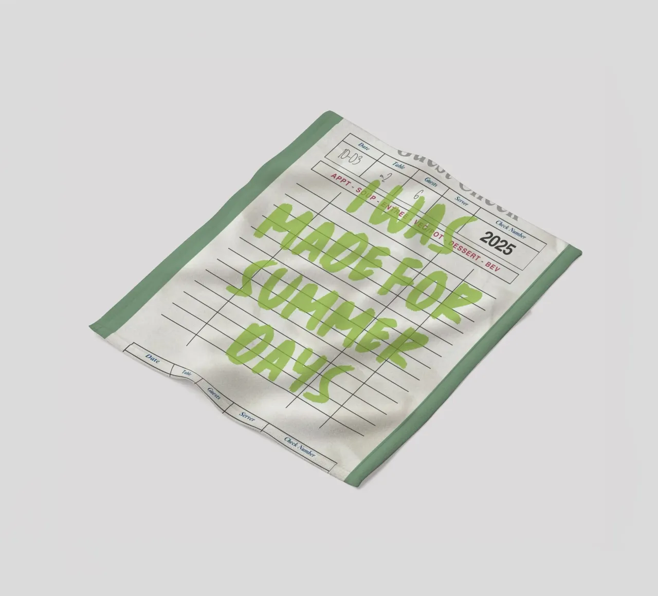 Made For Summer Days, Citazione retrò, Guest Check Art coperta in pile da dawnthesea