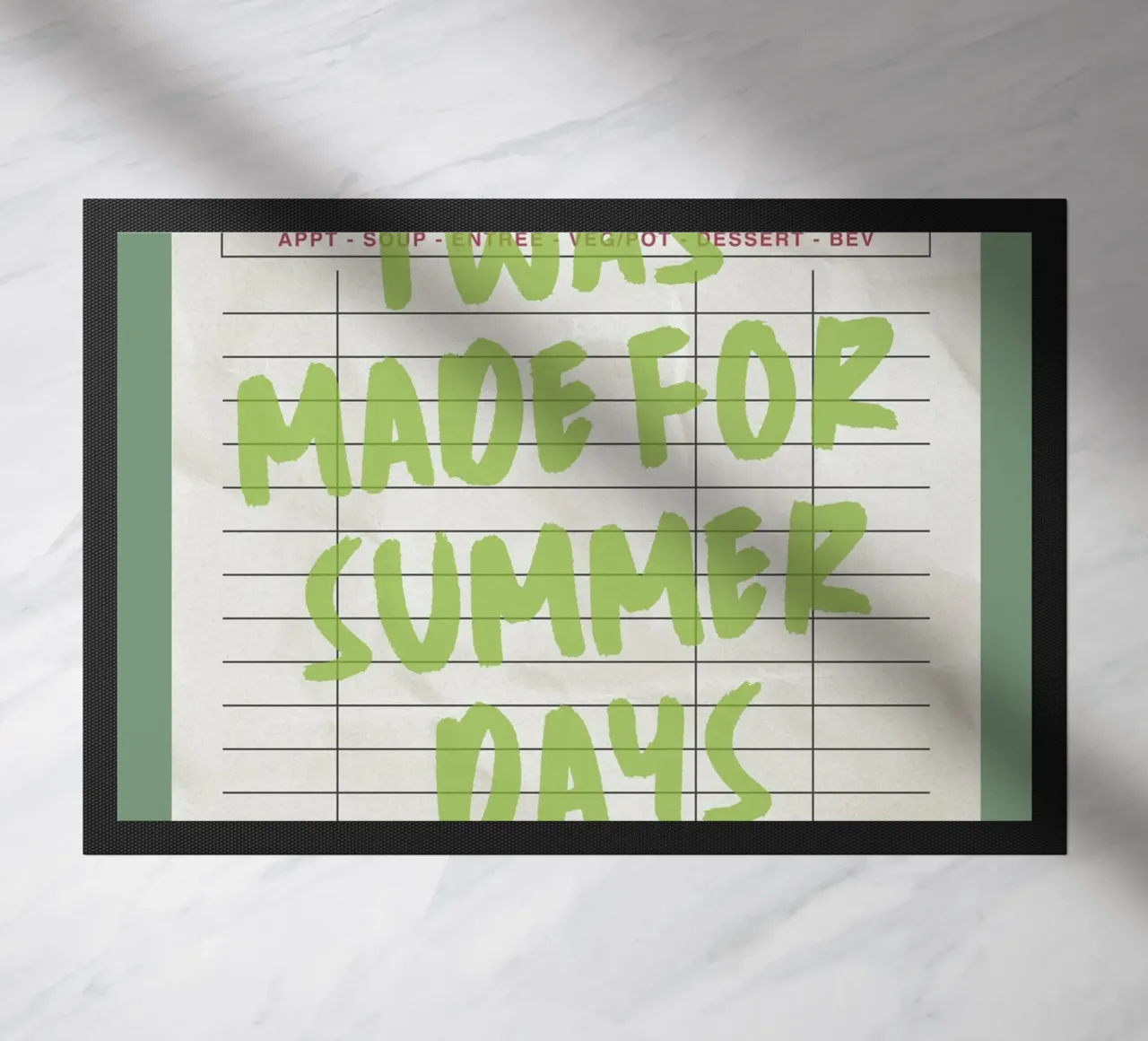 Made For Summer Days, Citazione retrò, Guest Check Art zerbino da dawnthesea