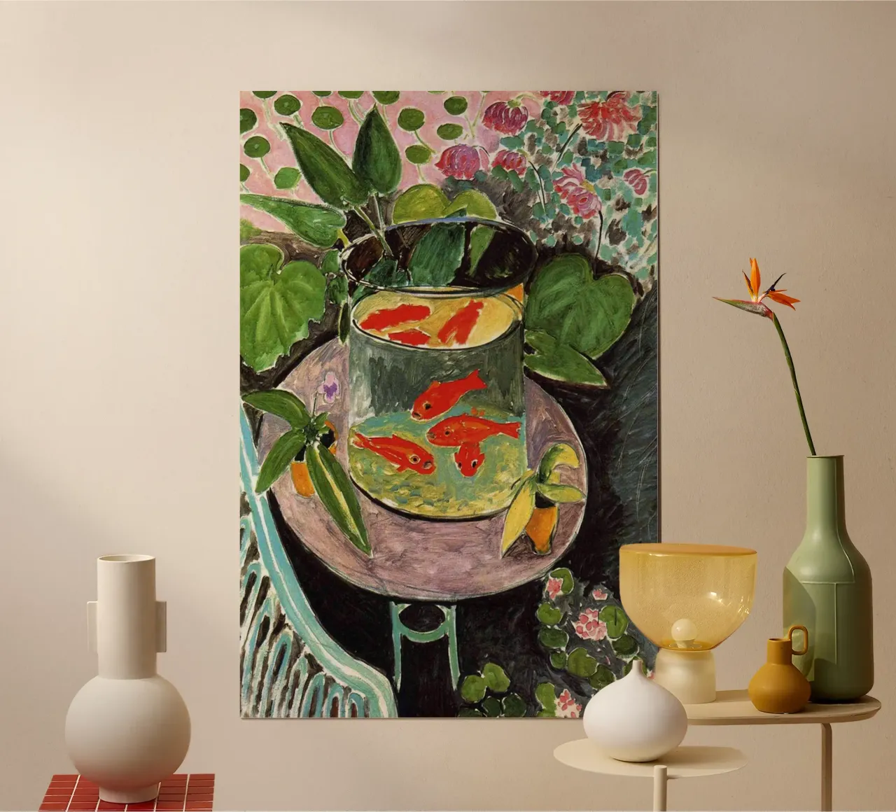 Pesce rosso Henri Matisse Poster poster con telaio in alluminio da DODOLAN STORE