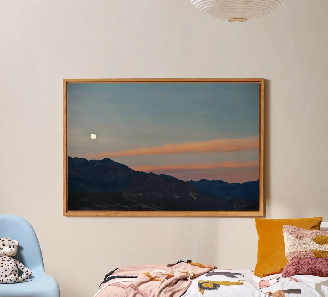 Luna piena sulla Valle della Morte alluminio dibond da Marc Gruninger
