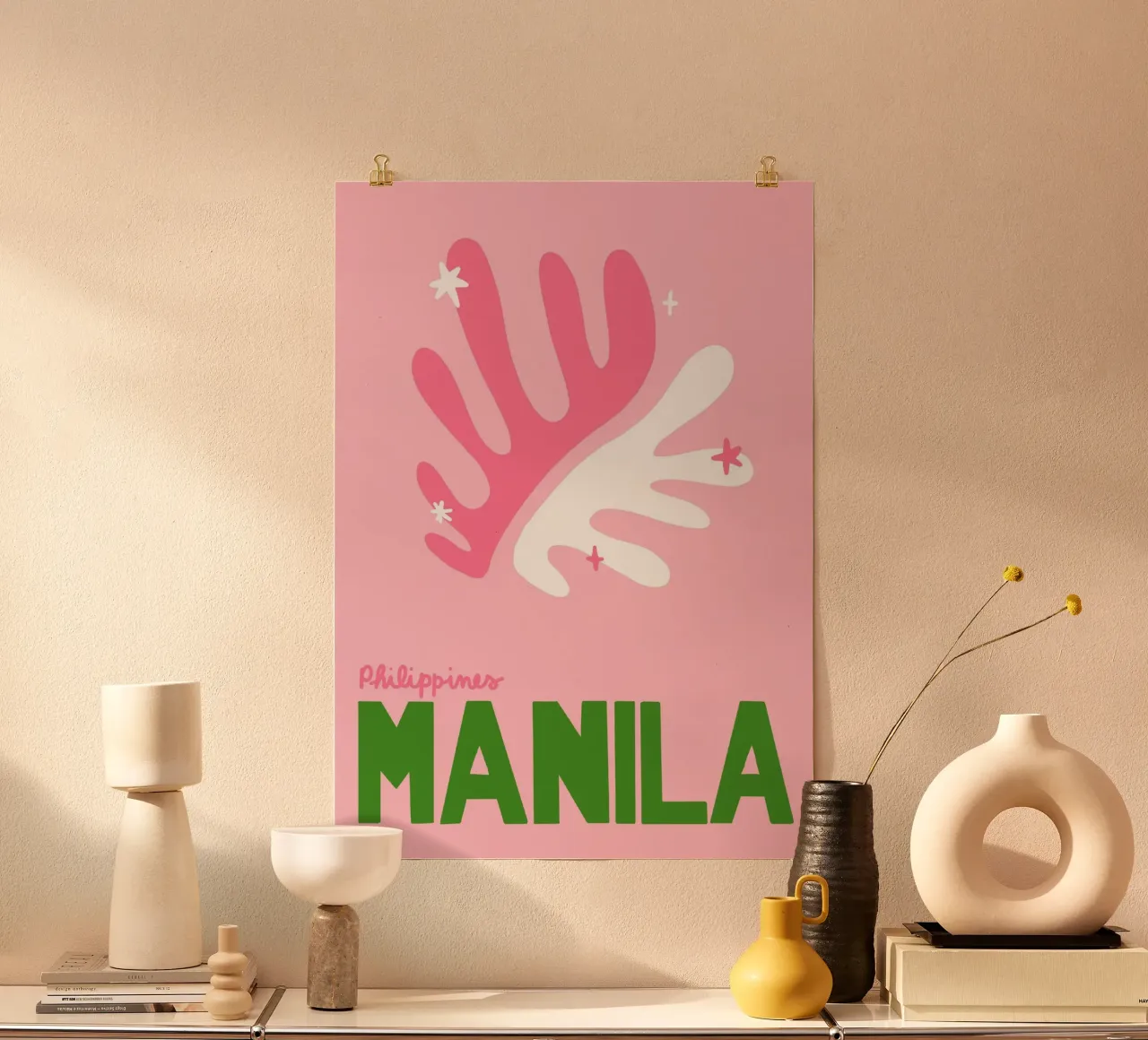 Manila Filipinas, Viajes Retro, Estilo Matisse poster con marco de aluminio de dawnthesea