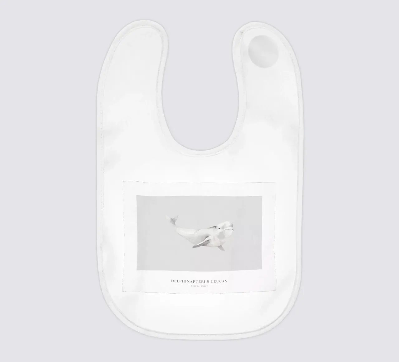Boho Ocean 1 Beluga Whale bavaglino da Boho Print Collection