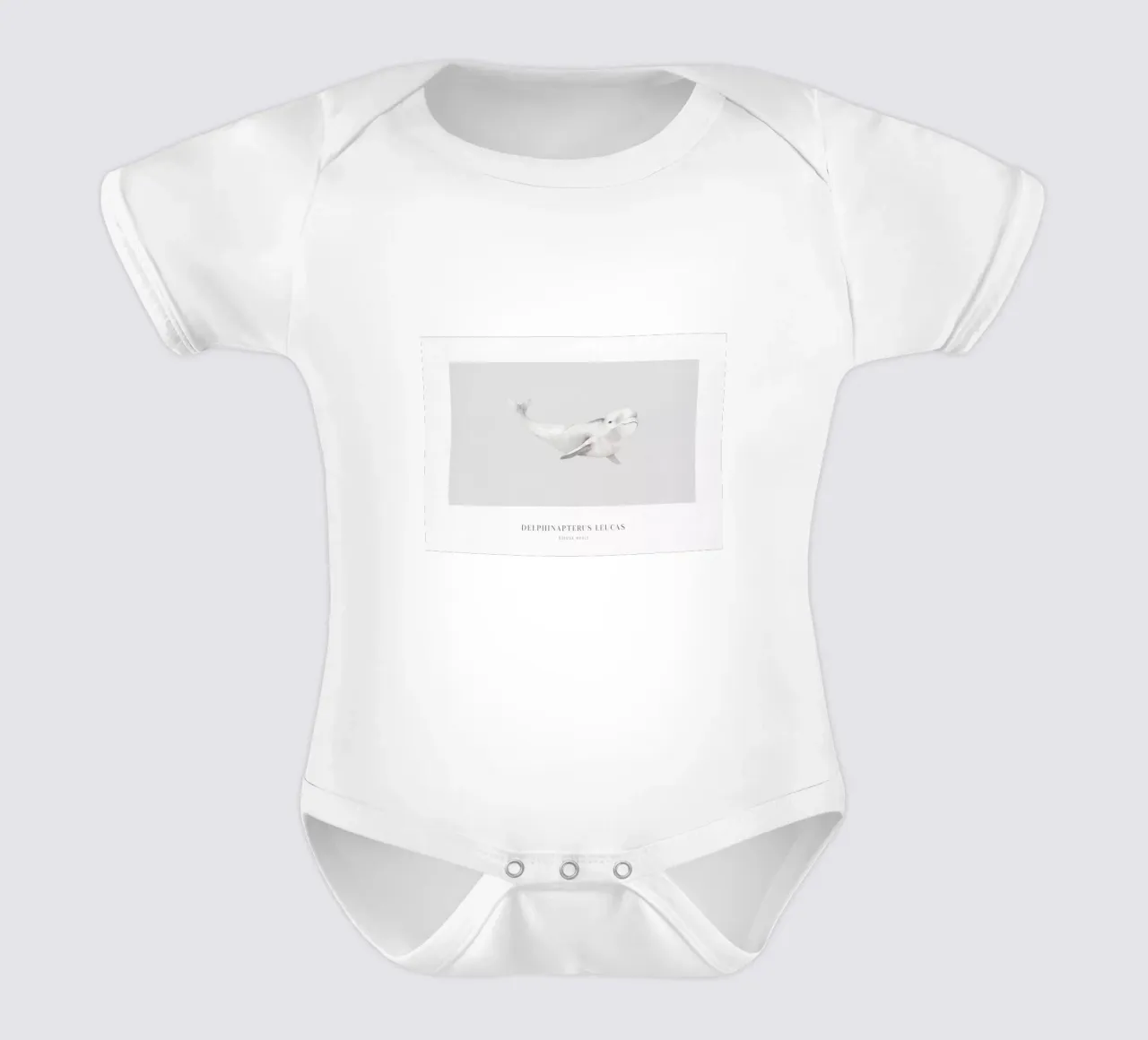 Boho Ocean 1 Beluga Whale body neonato maniche corte da Boho Print Collection