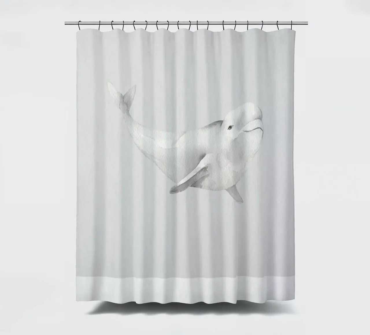 Boho Ocean 1 Beluga Whale tenda da doccia da Boho Print Collection