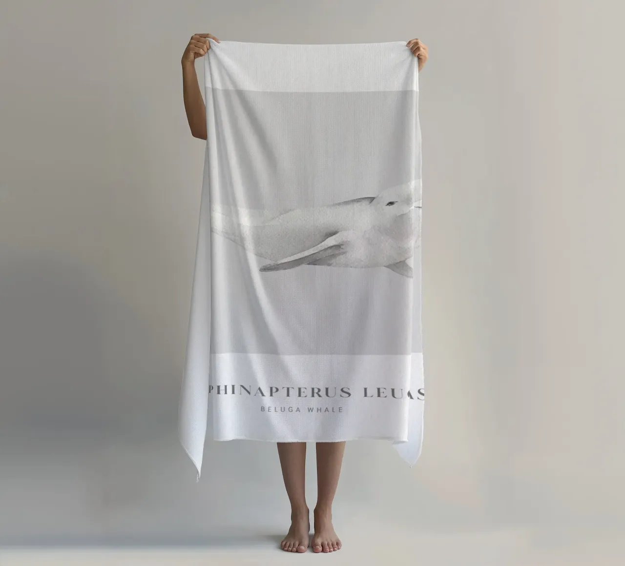 Boho Ocean 1 Beluga Whale telo mare da Boho Print Collection