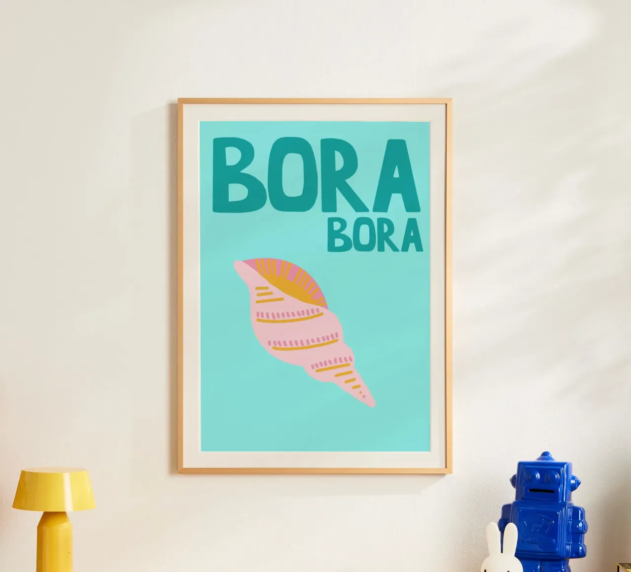Poster di Bora Bora, conchiglia retrò, arte di viaggio poster da dawnthesea