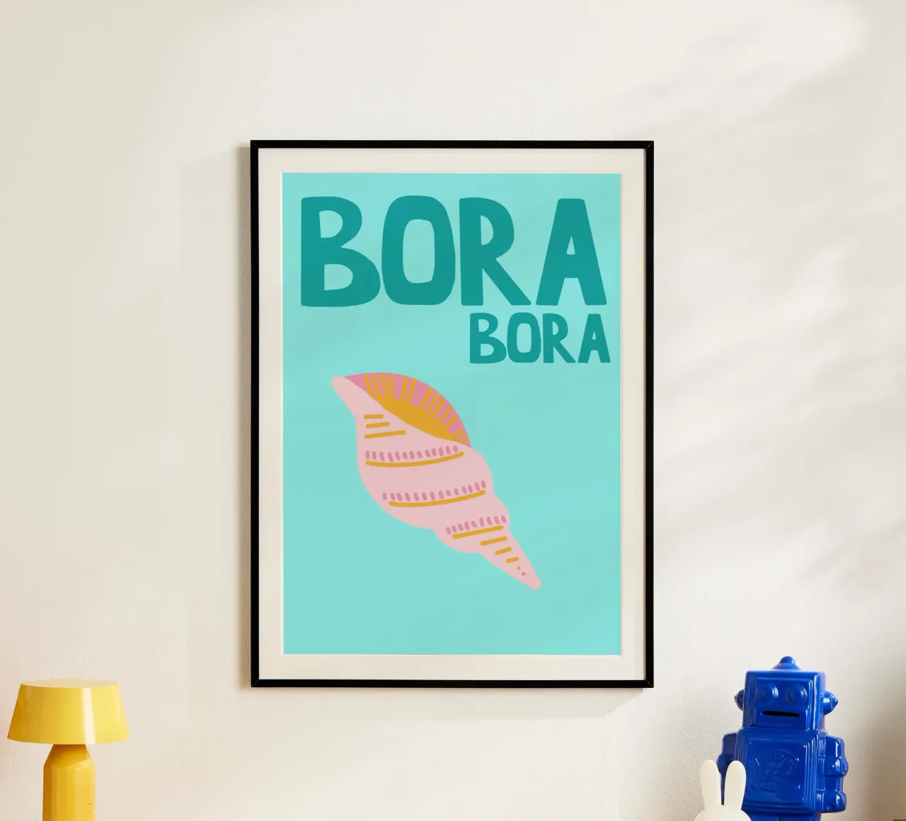 Poster di Bora Bora, conchiglia retrò, arte di viaggio poster da dawnthesea