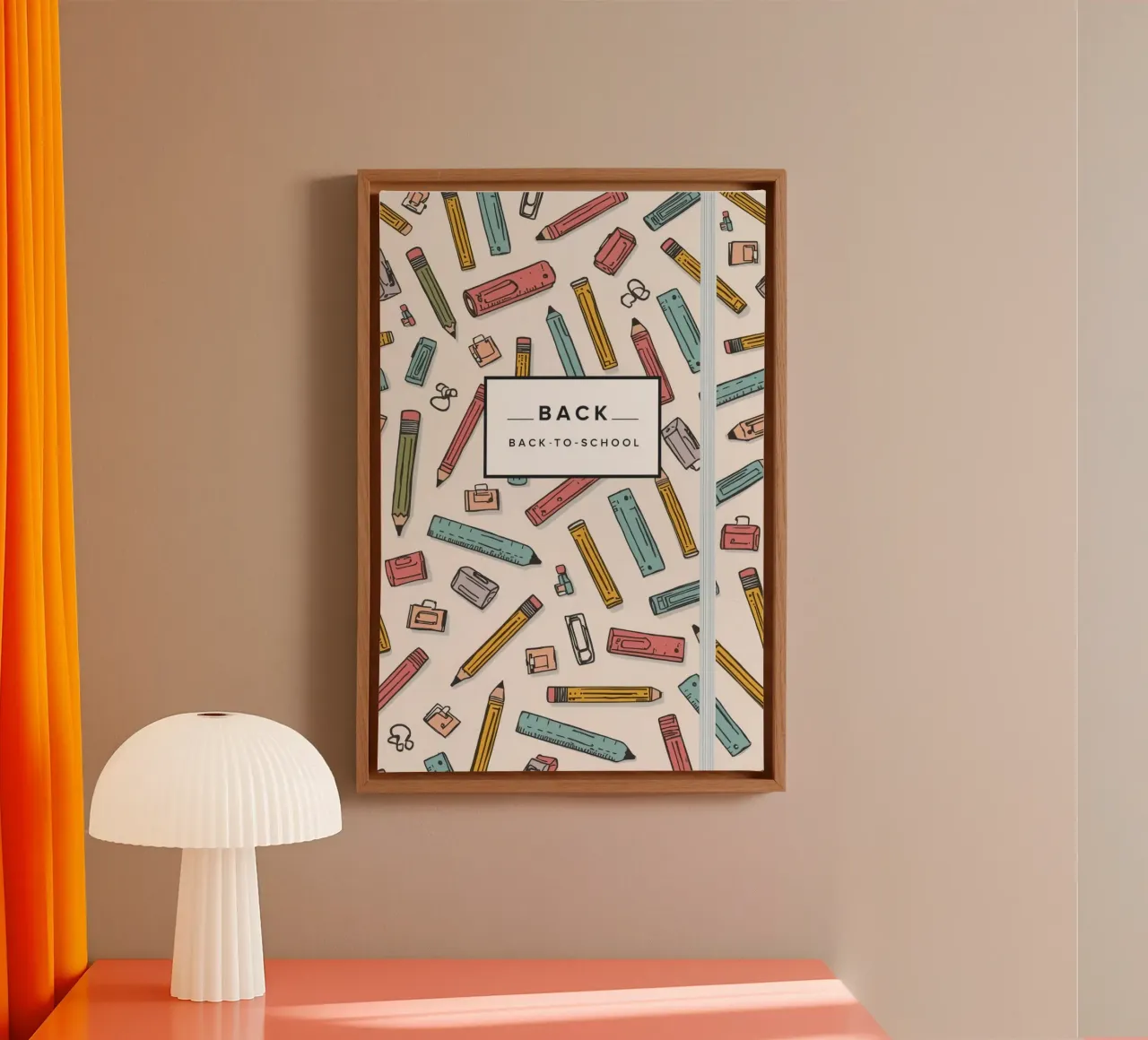 Minimalist School Notebook – Everyday Use canvas with Floater frame by DesignDoodle