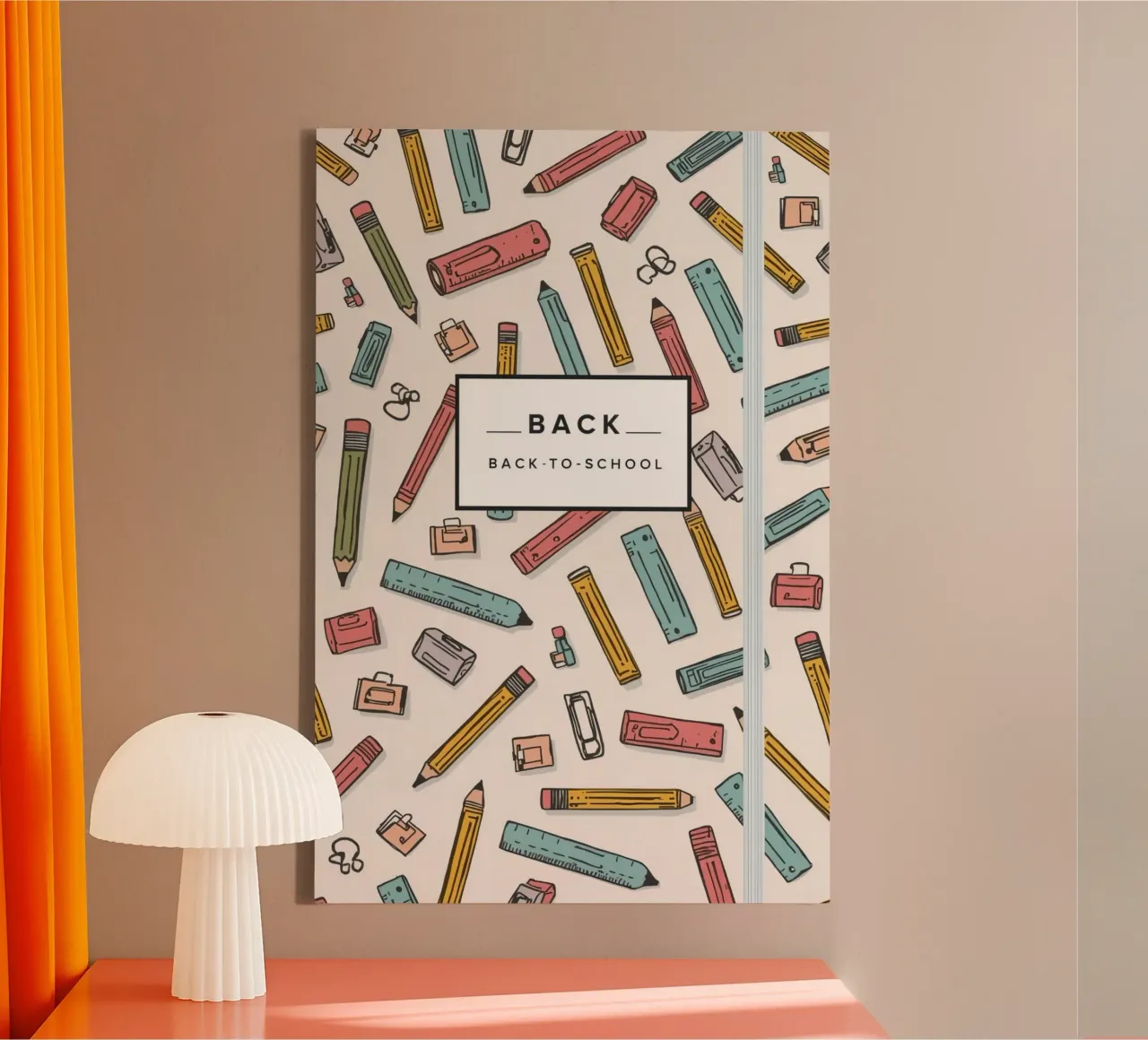 Minimalist School Notebook – Everyday Use canvas with Floater frame by DesignDoodle