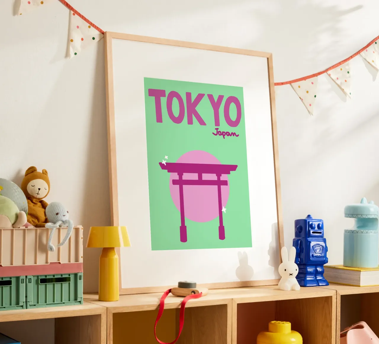 Tokyo Giappone Porta di Torii Poster, Pop Art moderna poster da dawnthesea