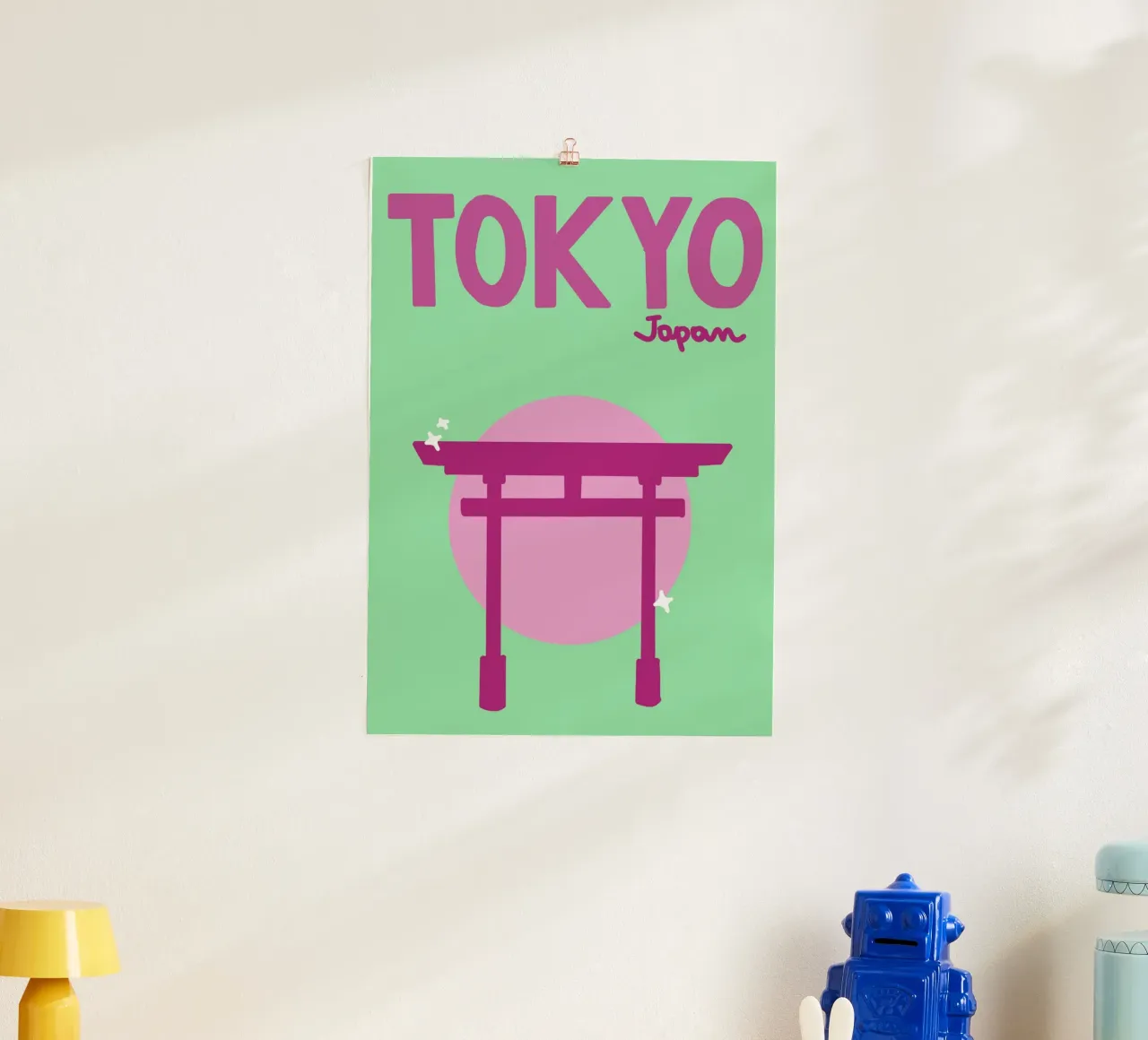 Tokyo Giappone Porta di Torii Poster, Pop Art moderna poster da dawnthesea