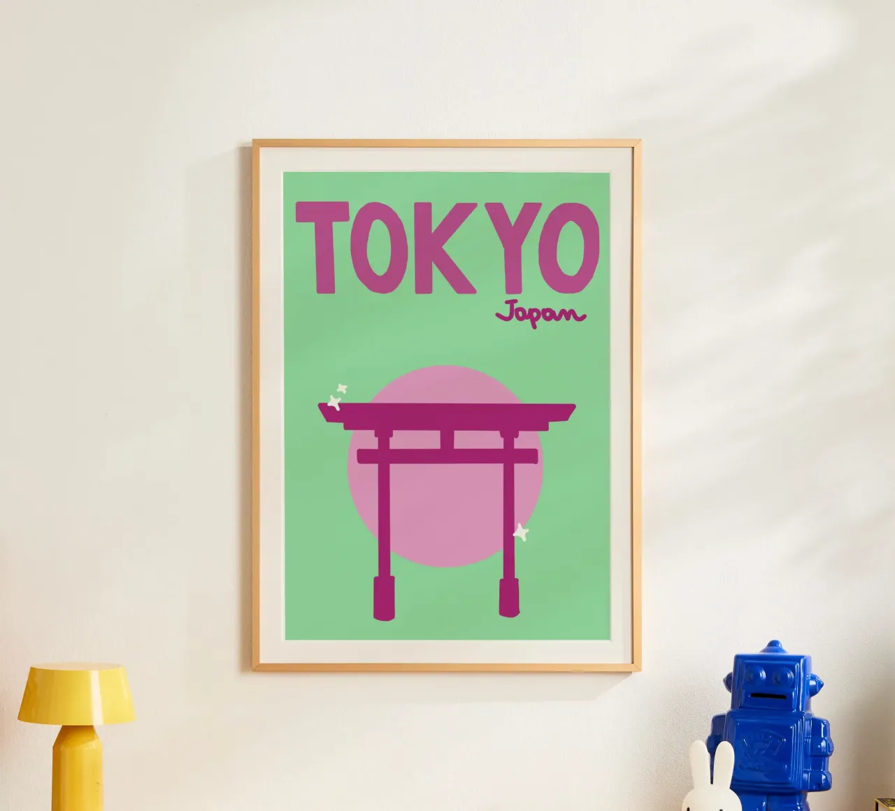 Tokyo Giappone Porta di Torii Poster, Pop Art moderna poster da dawnthesea
