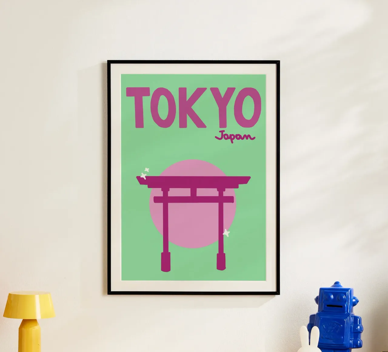 Tokyo Giappone Porta di Torii Poster, Pop Art moderna poster da dawnthesea