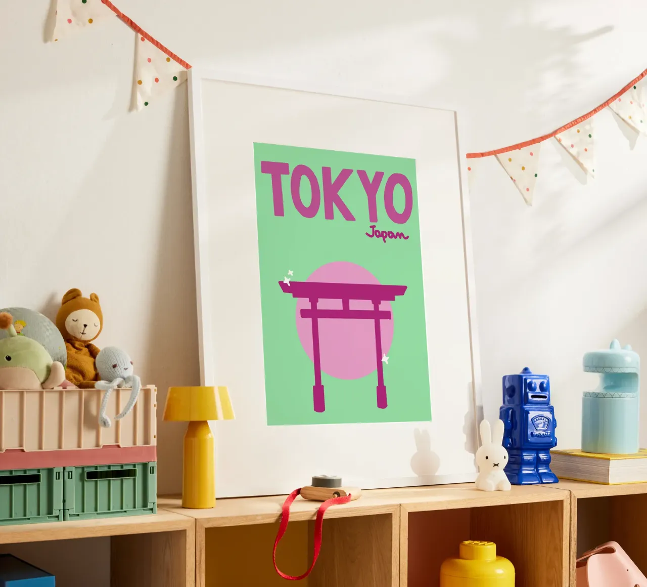 Tokyo Giappone Porta di Torii Poster, Pop Art moderna poster da dawnthesea
