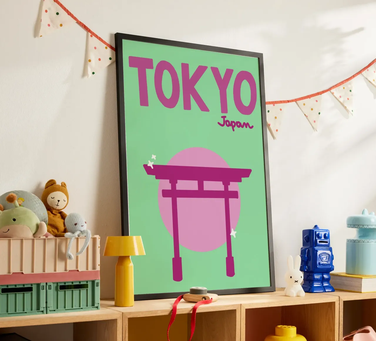 Tokyo Giappone Porta di Torii Poster, Pop Art moderna poster da dawnthesea