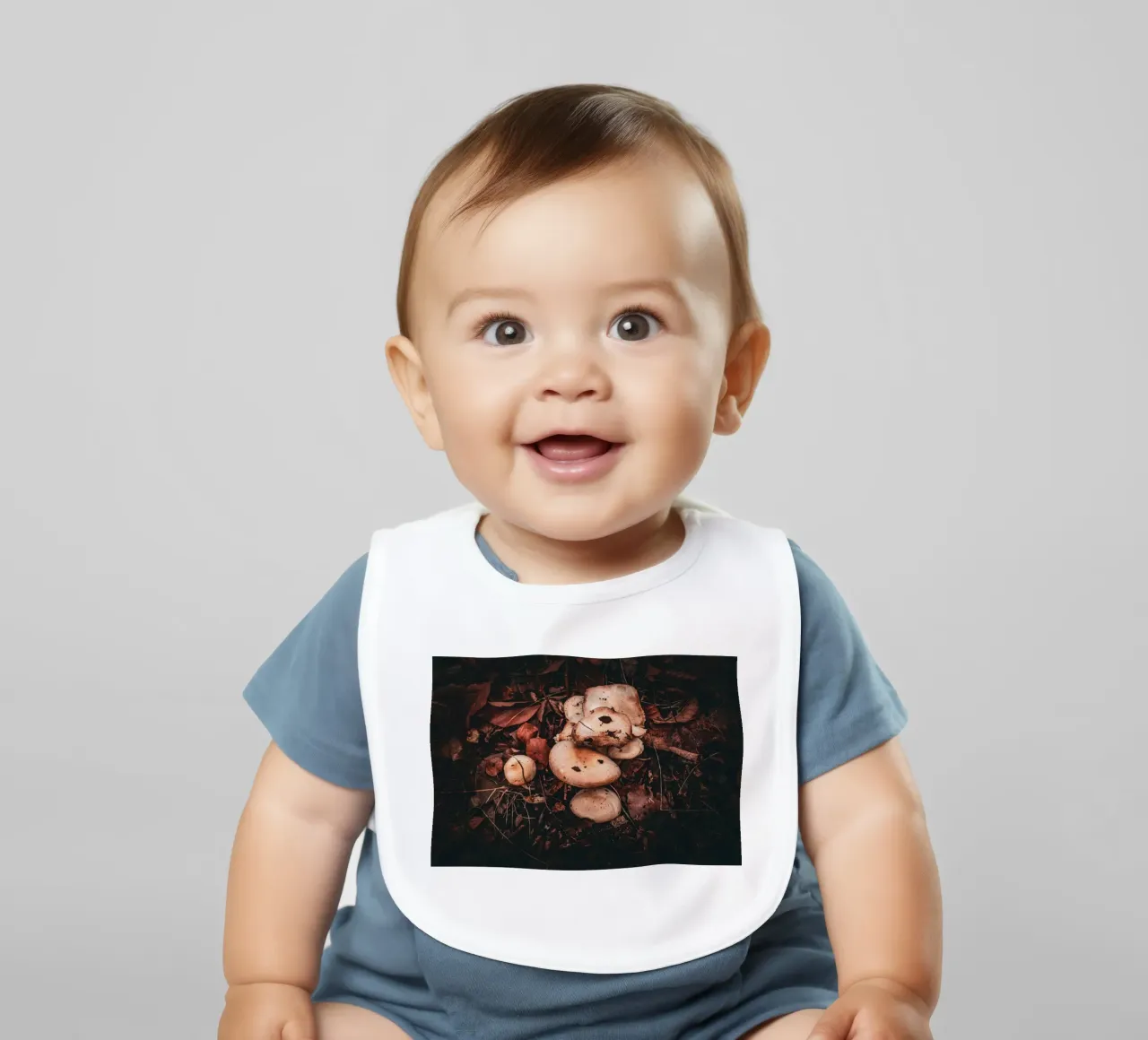 Mushrooms on the forest floor baby bib by Marcus Beckert | Fotografie