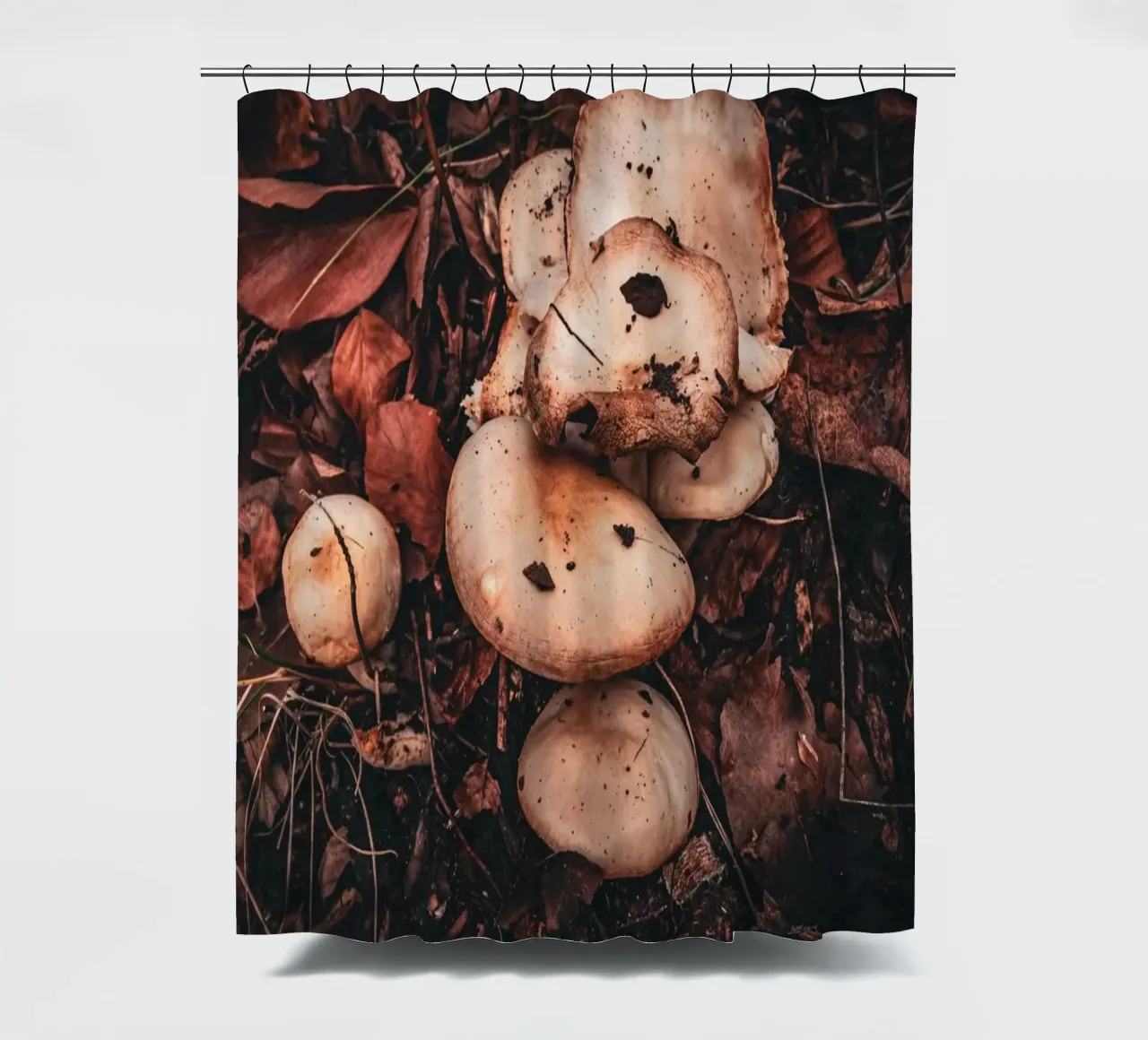 Mushrooms on the forest floor shower curtain by Marcus Beckert | Fotografie