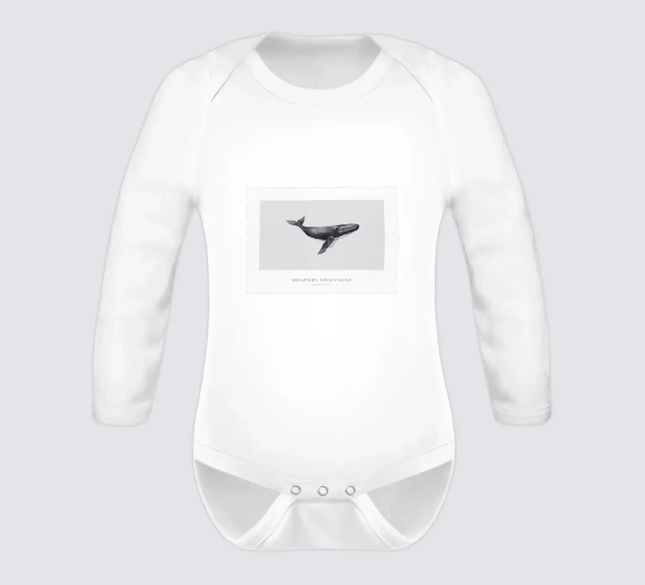 Boho Ocean 1 Humpback Whale body manches longues de Boho Print Collection