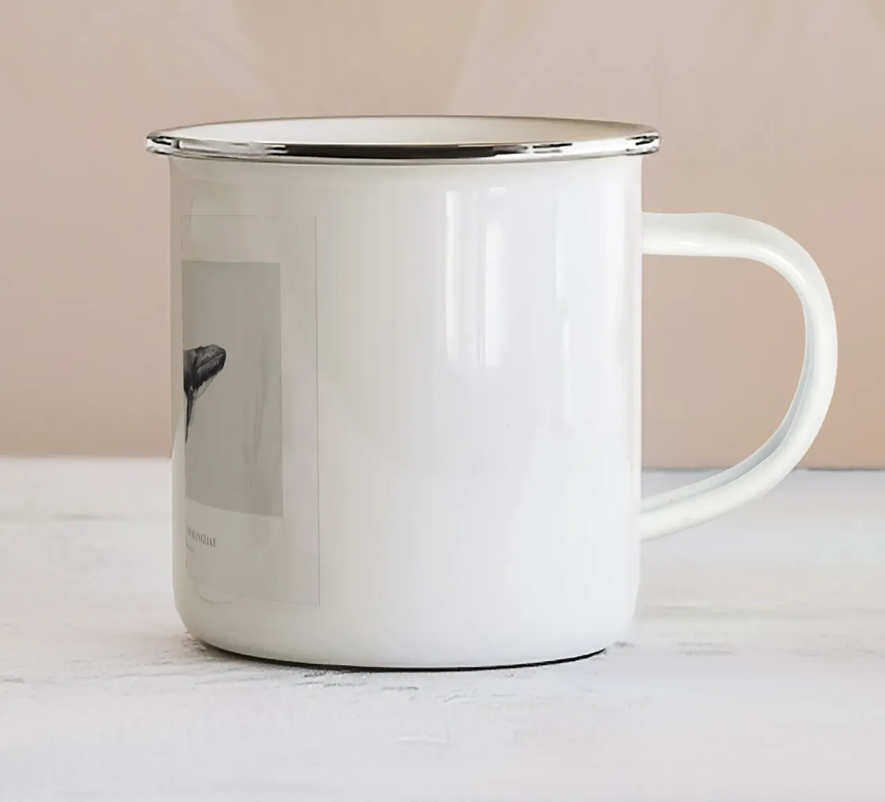 Boho Ocean 1 Humpback Whale tazza in smalto da Boho Print Collection