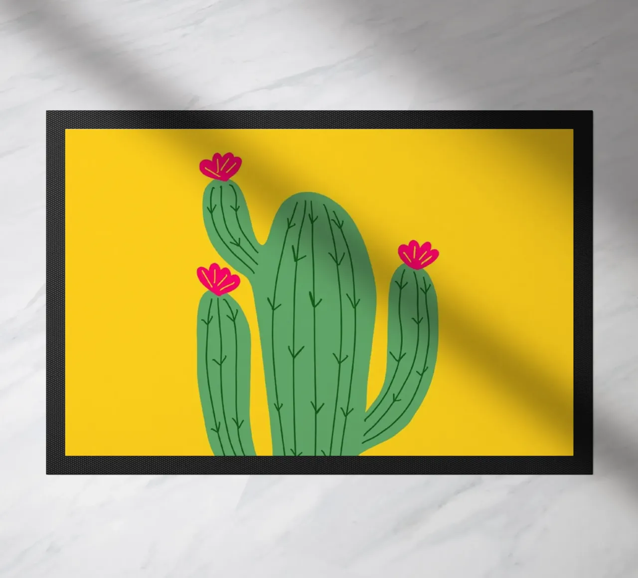 Poster con cactus di Austin Texas, arte Boho del sud-ovest zerbino da dawnthesea