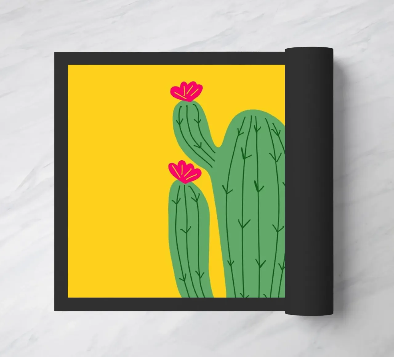 Poster con cactus di Austin Texas, arte Boho del sud-ovest zerbino da dawnthesea