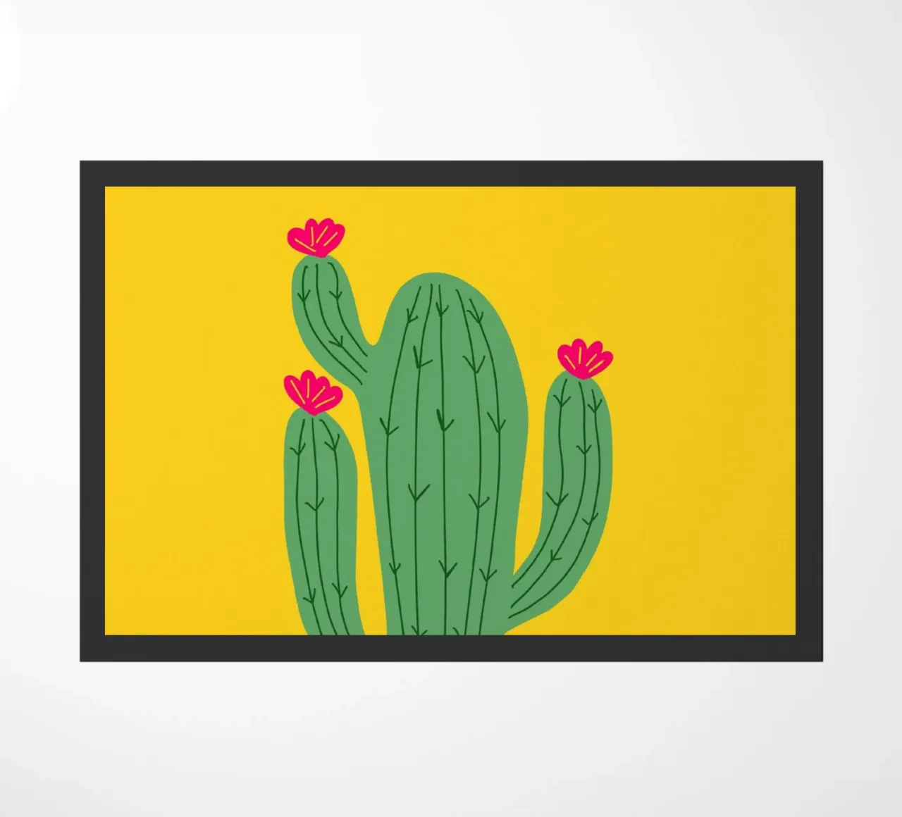 Poster con cactus di Austin Texas, arte Boho del sud-ovest zerbino da dawnthesea