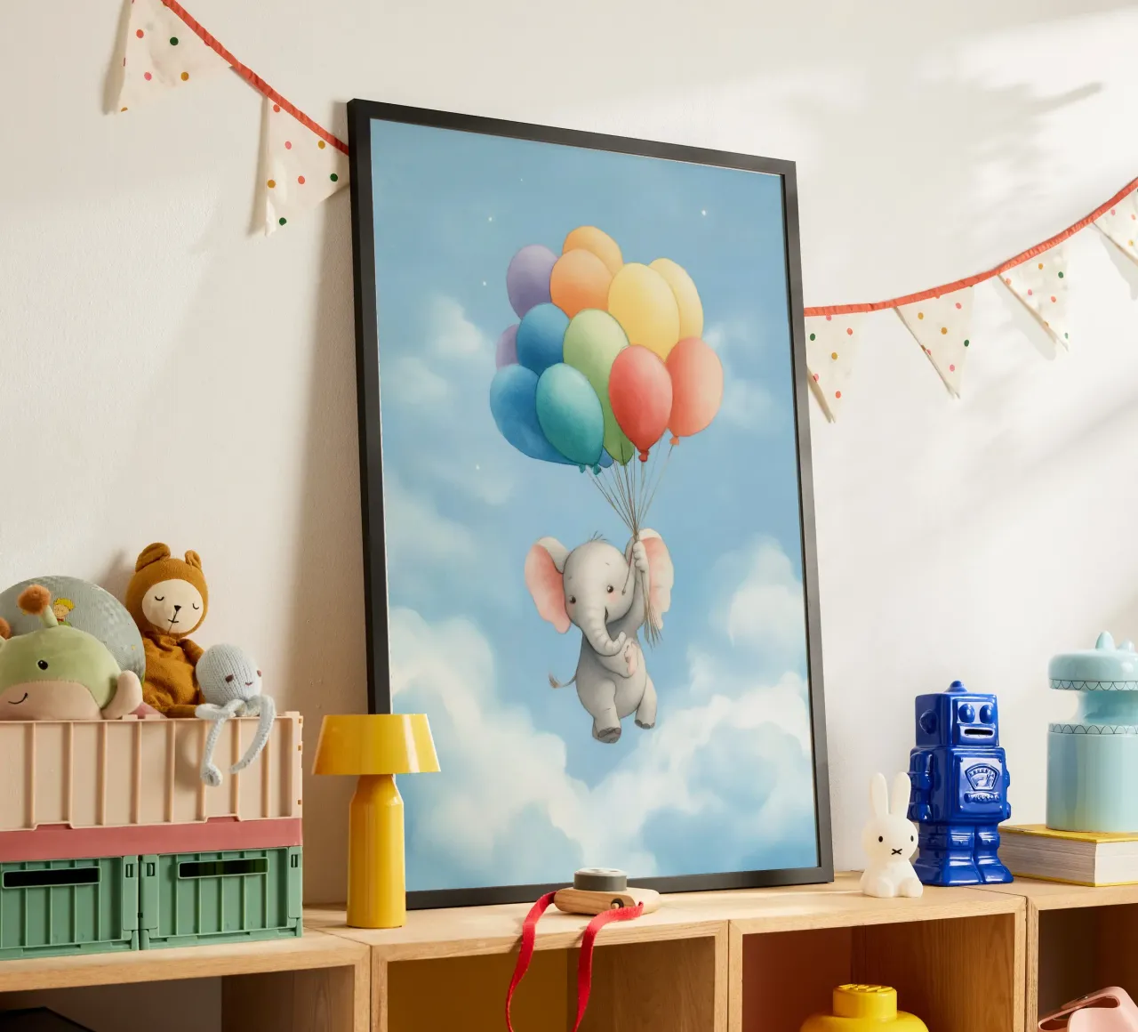 Elephant and Balloons poster da Kiara