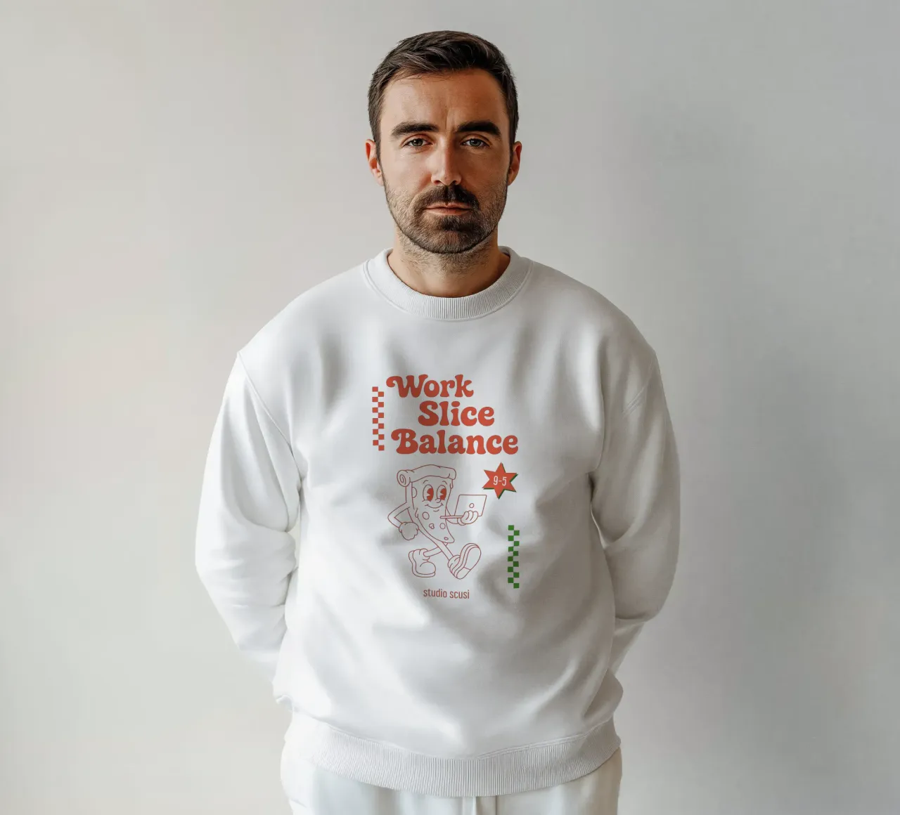 Work Slice Balance - Pizza felpa da studio scusi