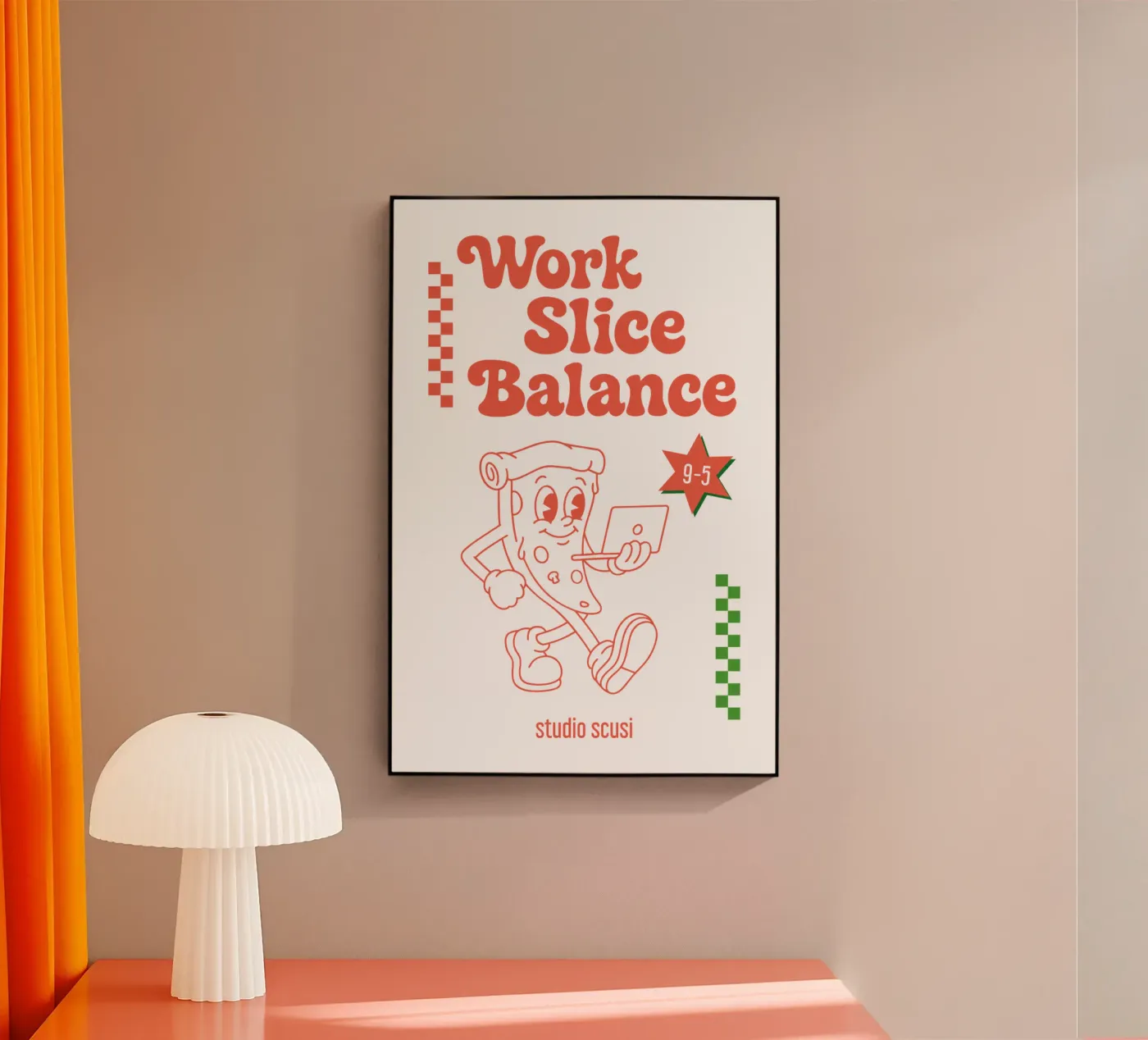 Work Slice Balance - Pizza plexiglass da studio scusi