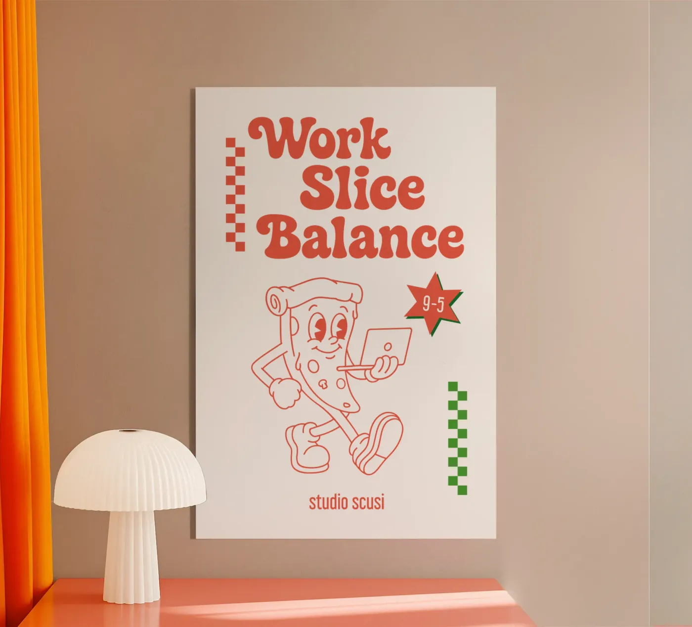 Work Slice Balance - Pizza plexiglass da studio scusi