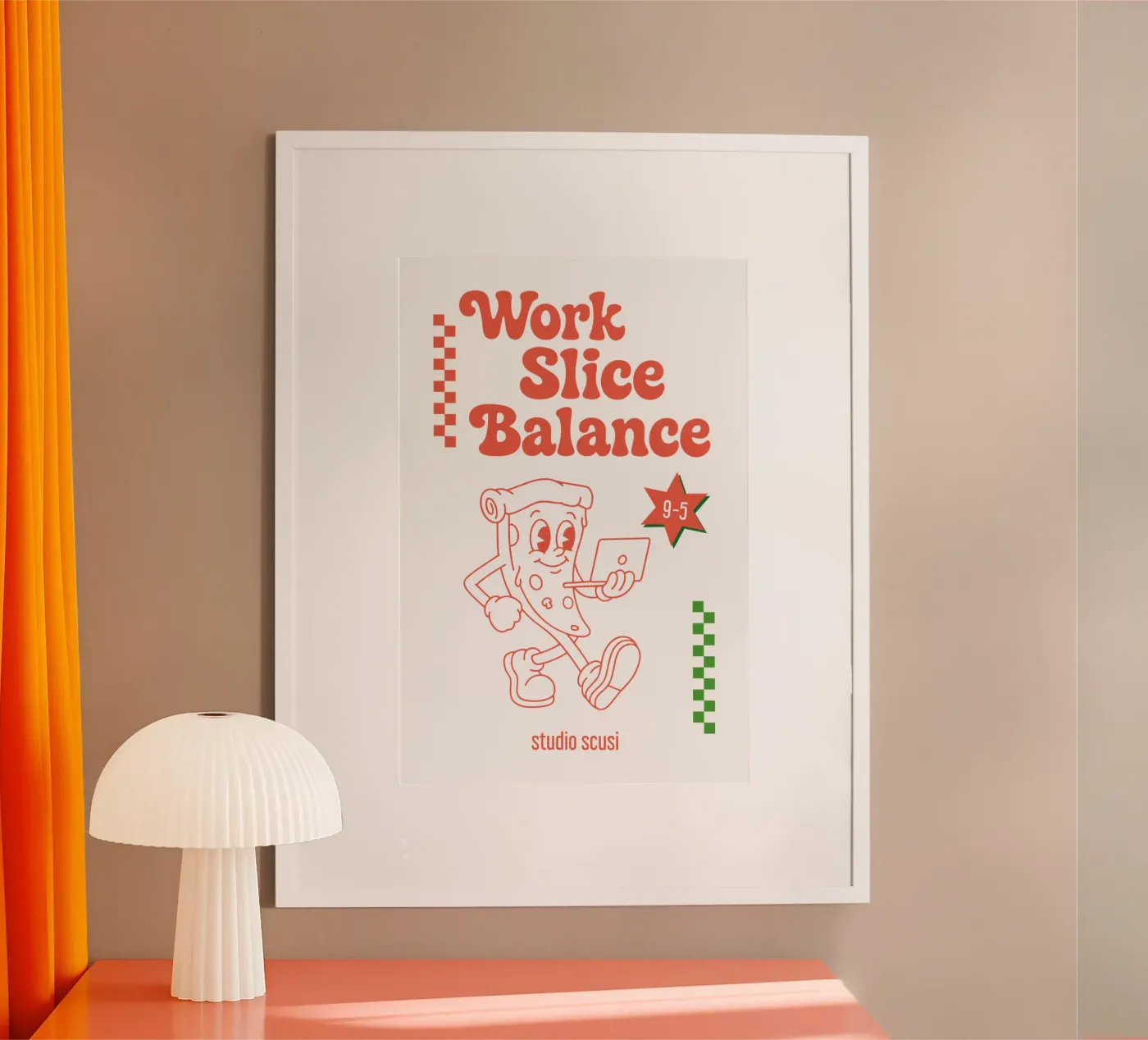 Work Slice Balance - Pizza poster by studio scusi