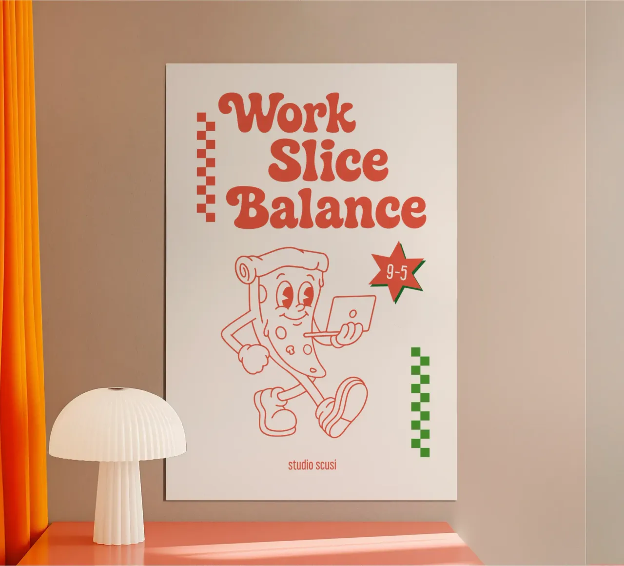 Work Slice Balance - Pizza poster da studio scusi