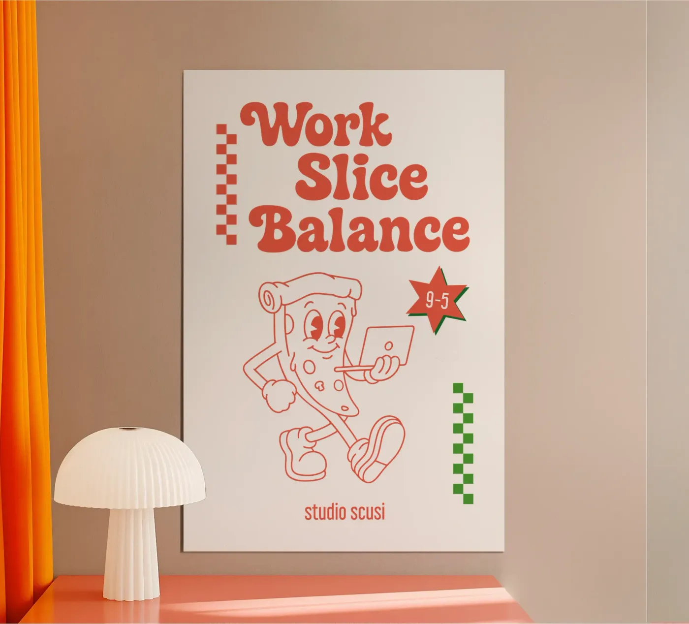 Work Slice Balance - Pizza poster by studio scusi