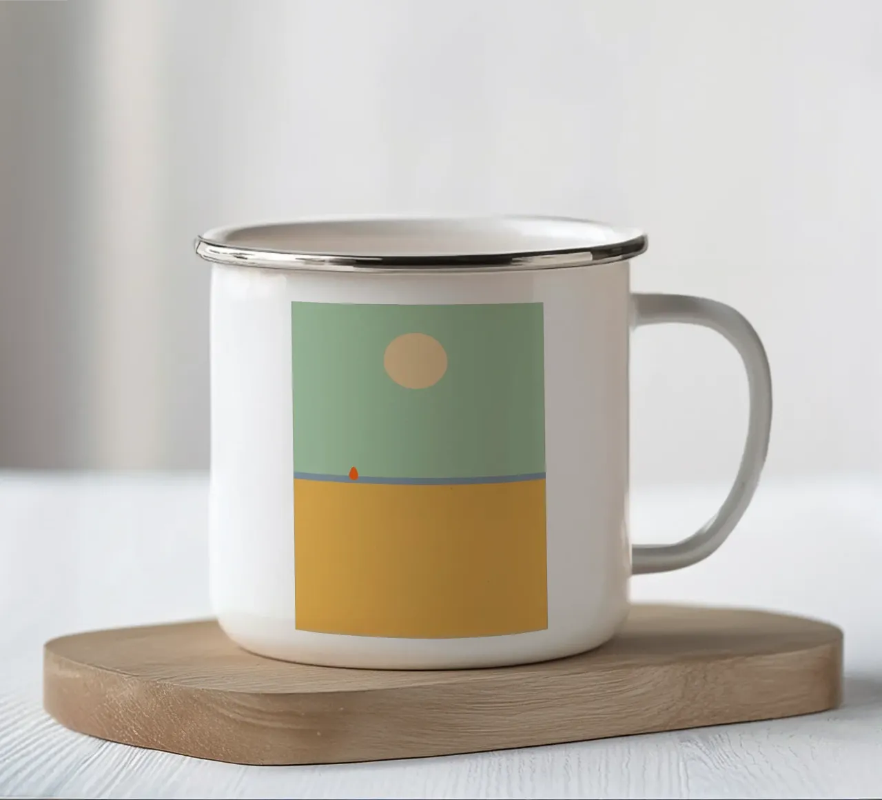 rest on the beach. (time to relax) tazza in smalto da FRICKE DESIGN