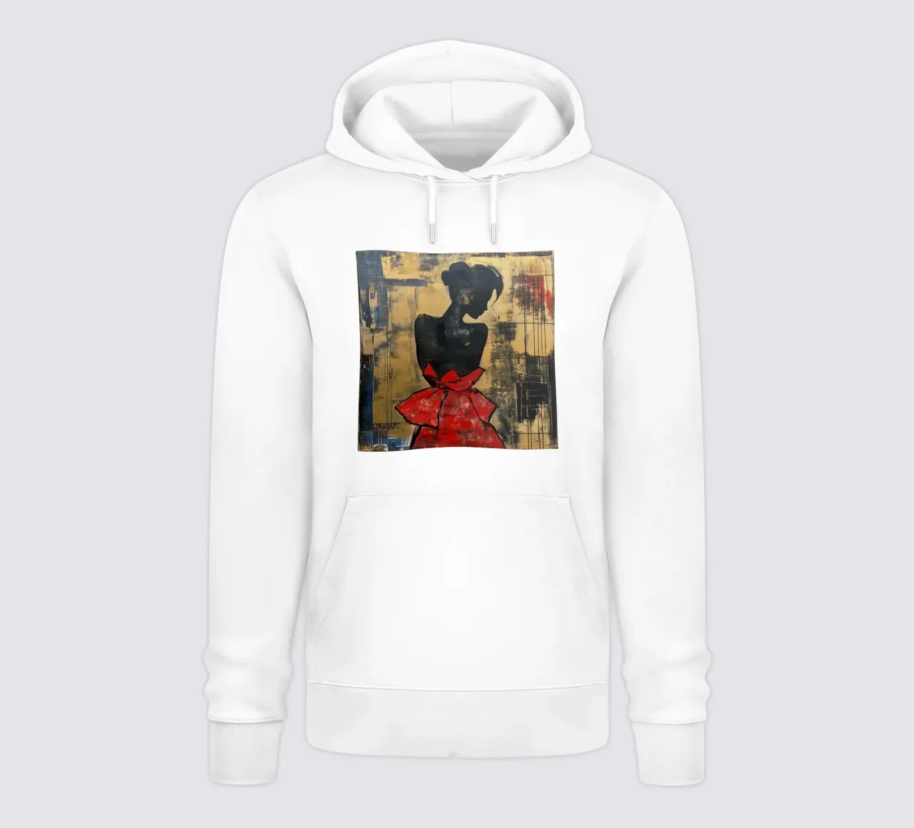 Ragazza d'oro con abito rosso felpa con cappuccio da Motivate-Today
