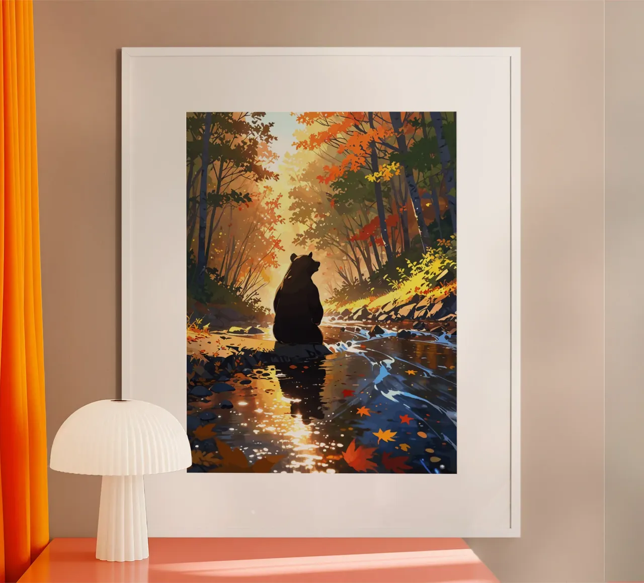 Serenità d'autunno poster con telaio in alluminio da artdesign1985