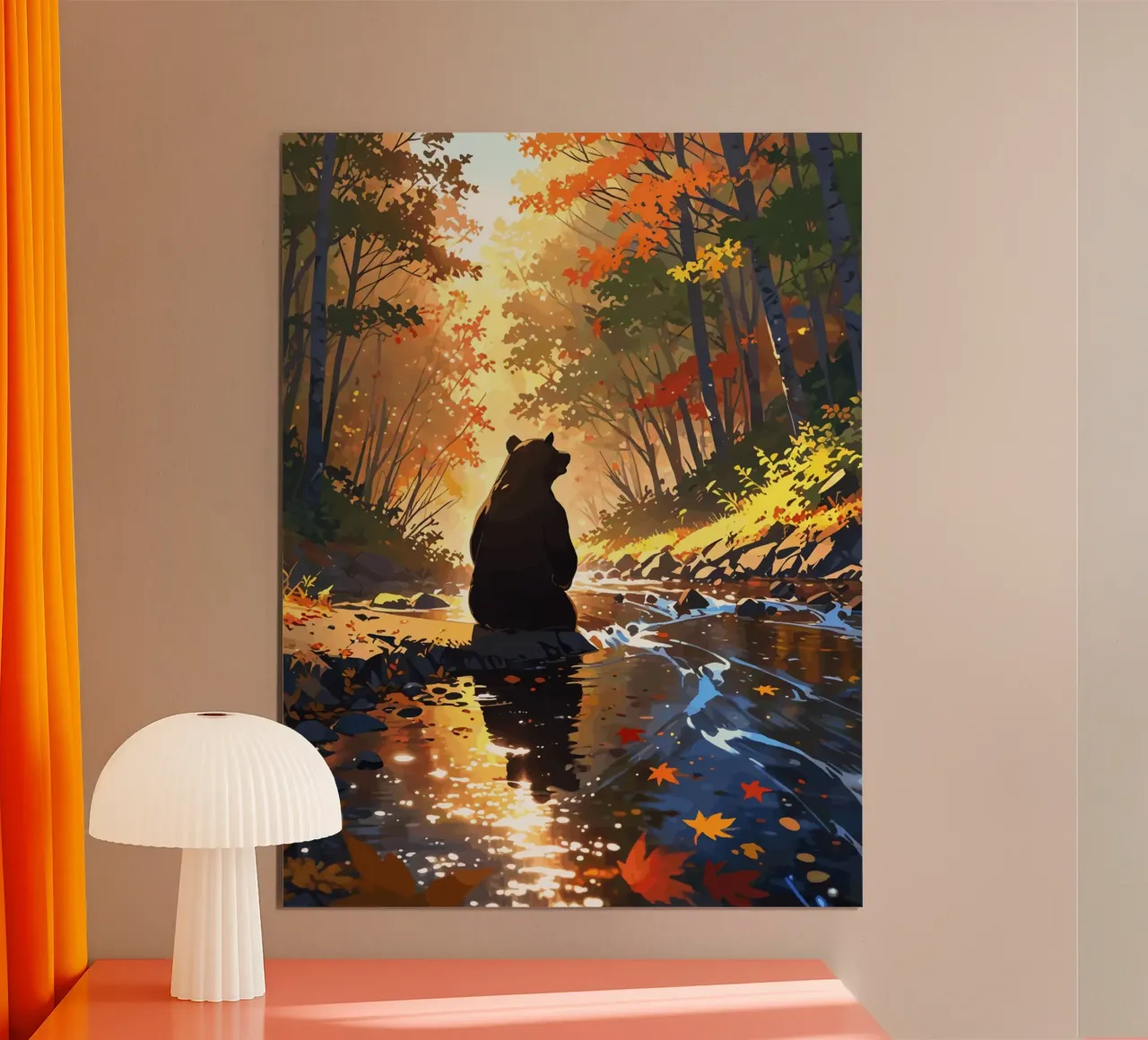 Serenità d'autunno poster con telaio in alluminio da artdesign1985