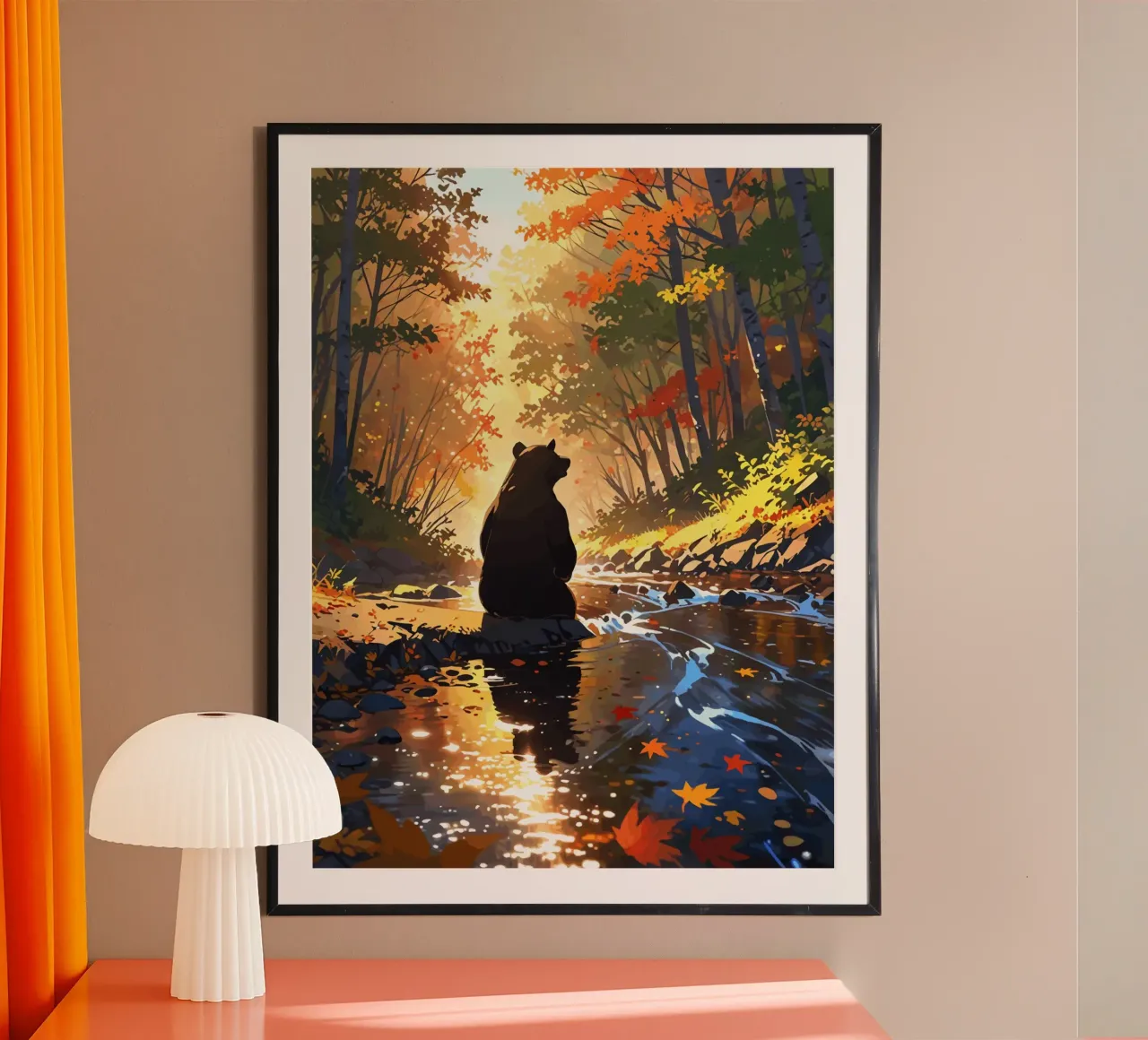 Serenità d'autunno poster con telaio in alluminio da artdesign1985