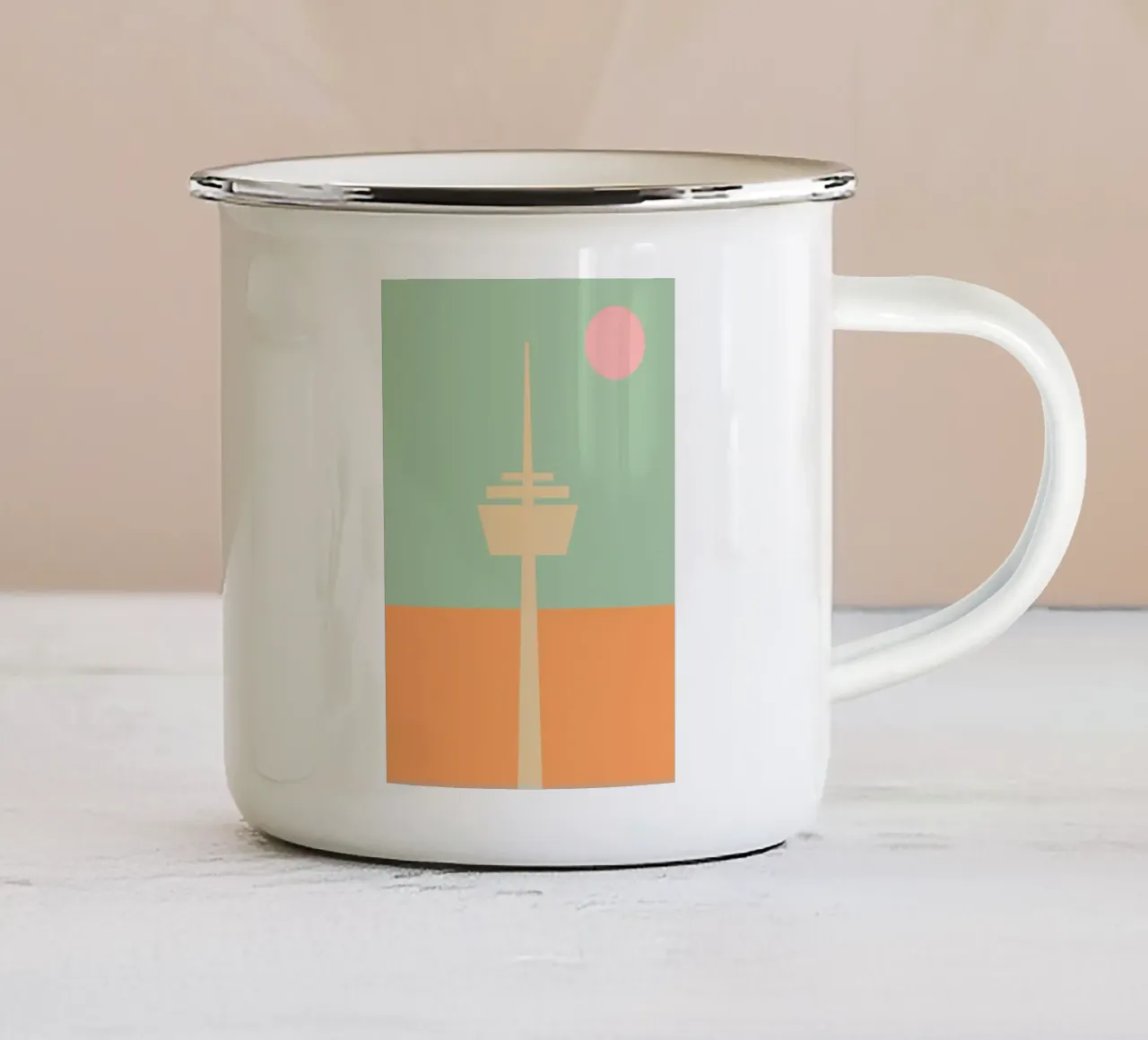 Colonius. Kölnliebe. tazza in smalto da FRICKE DESIGN