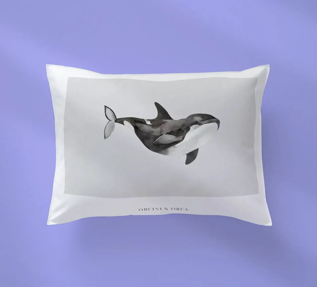Boho Ocean 1 Orca Whale cuscino da Boho Print Collection