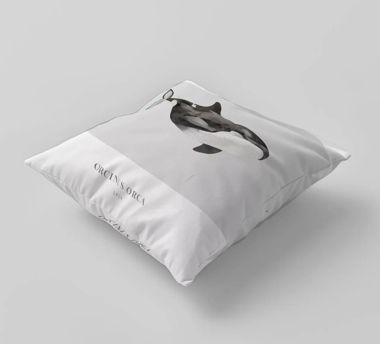 Boho Ocean 1 Orca Whale cuscino da Boho Print Collection