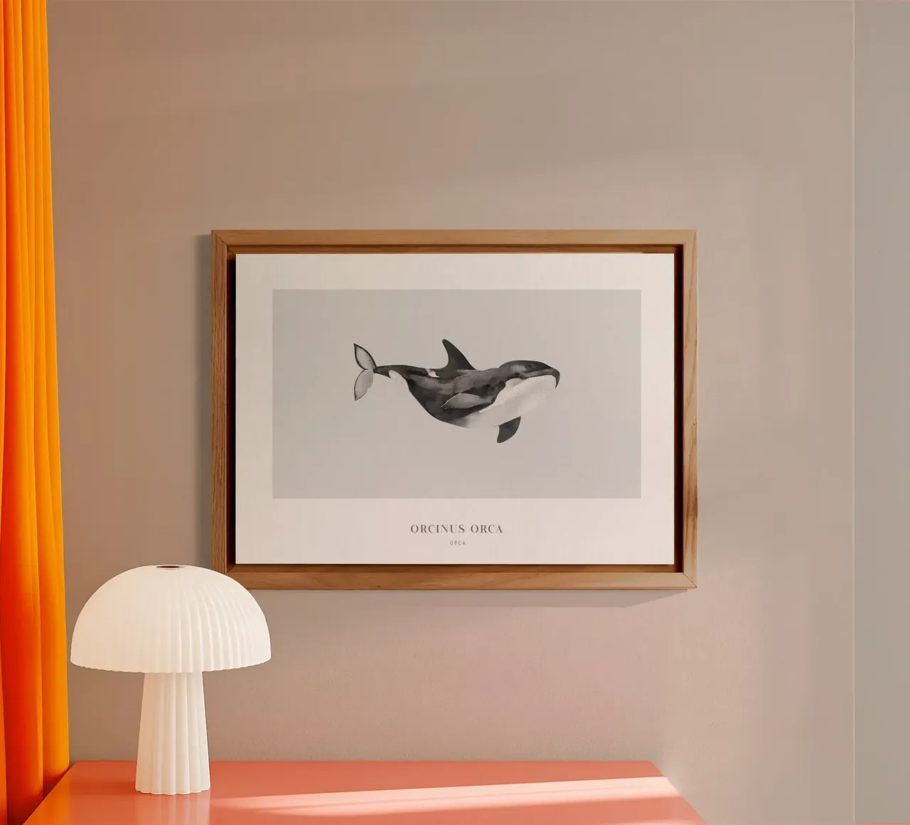 Boho Ocean 1 Orca Whale alluminio dibond da Boho Print Collection