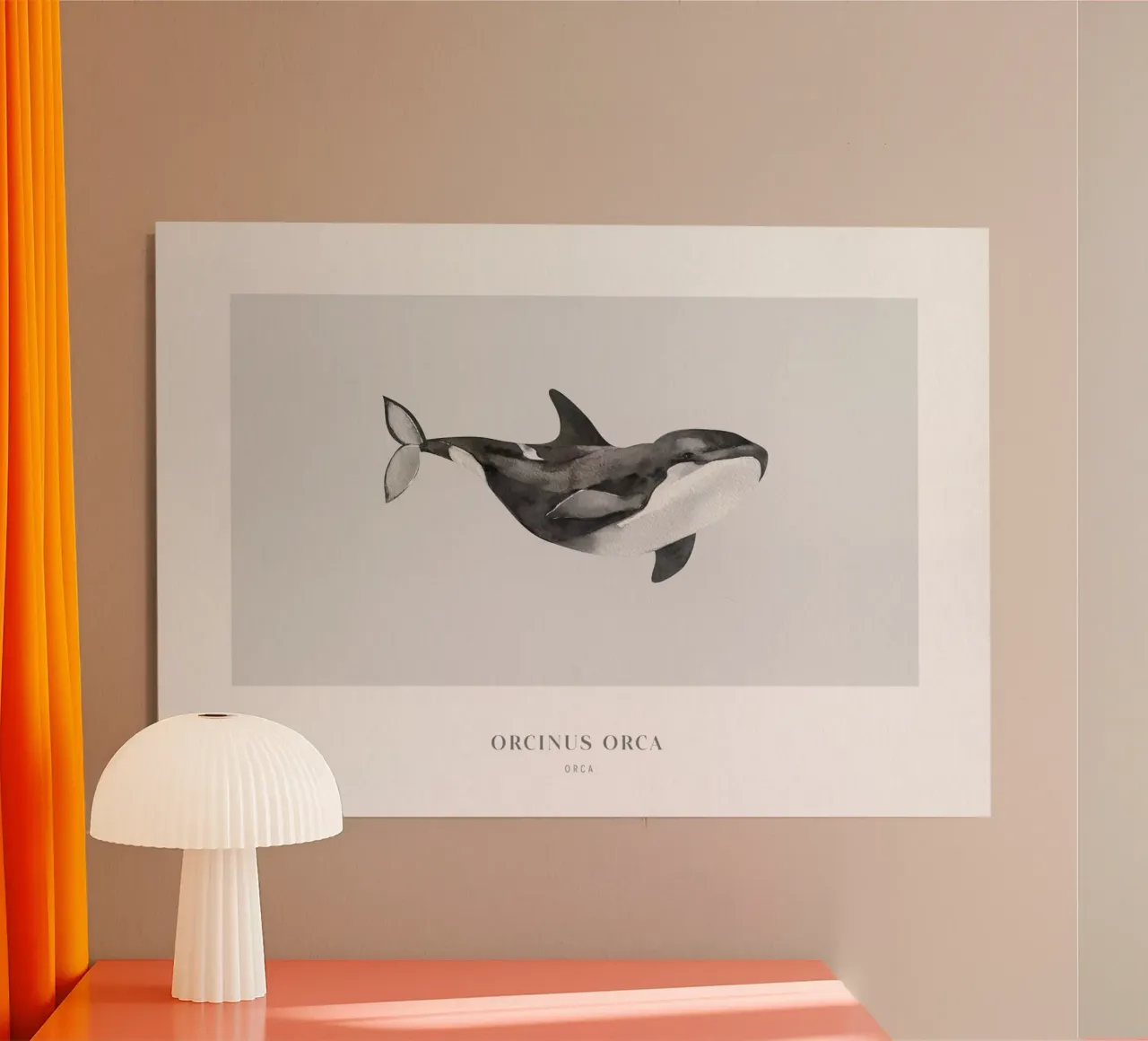 Boho Ocean 1 Orca Whale alluminio dibond da Boho Print Collection