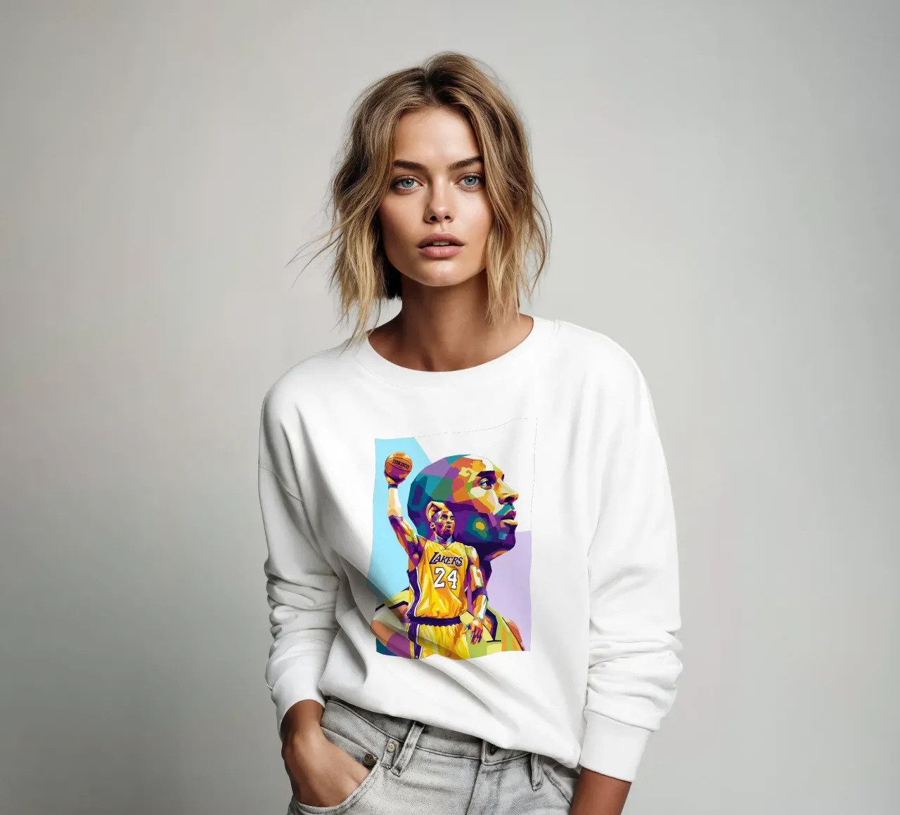 Ritratto pop art di Kobe Bryant felpa da Hantamrata