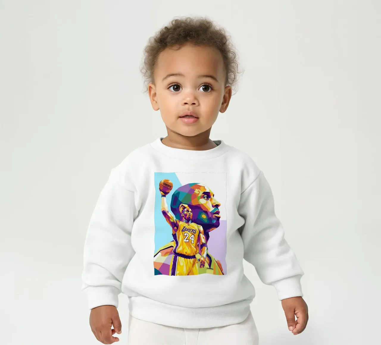 Ritratto pop art di Kobe Bryant felpa neonato da Hantamrata