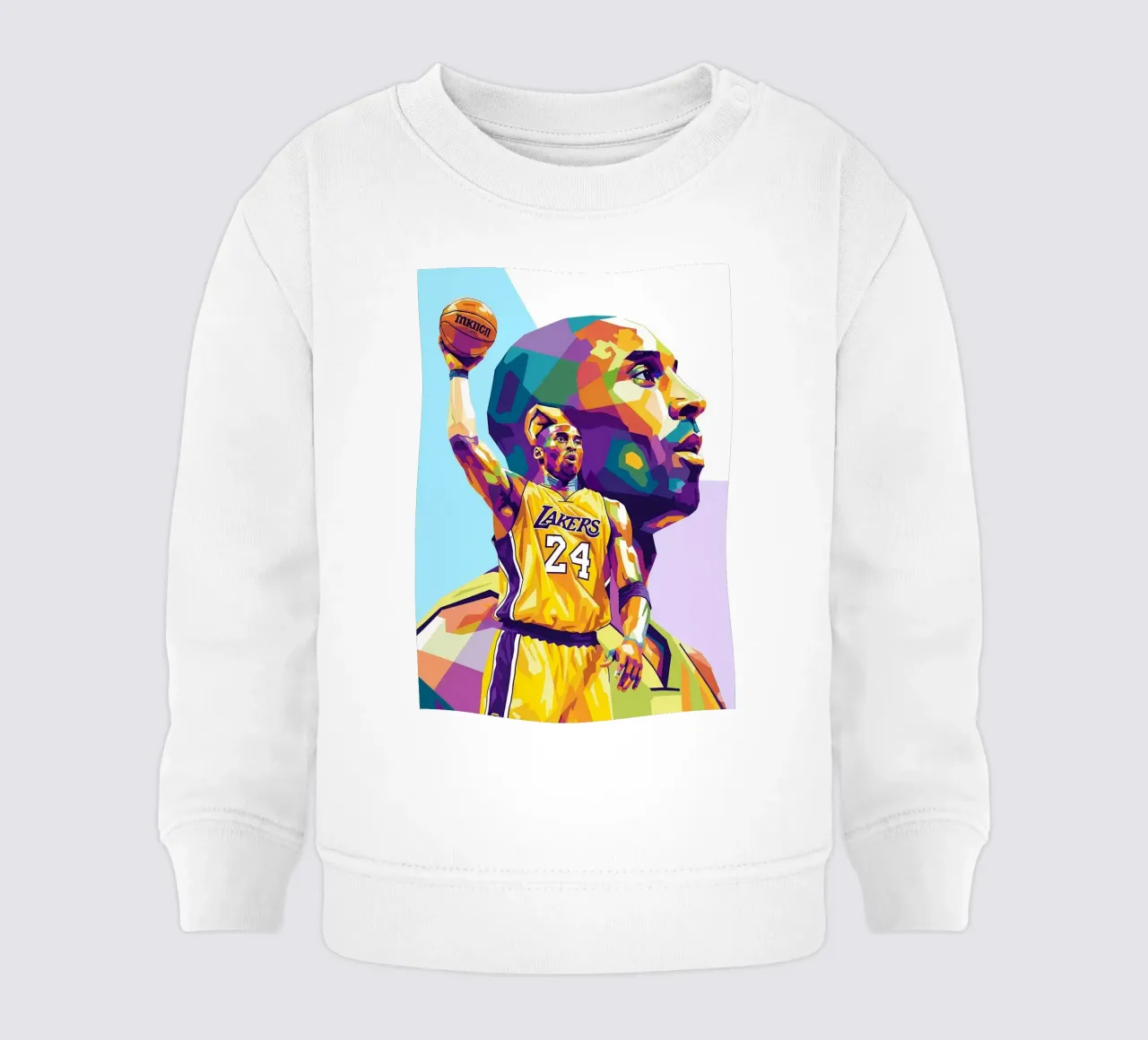 Ritratto pop art di Kobe Bryant felpa neonato da Hantamrata