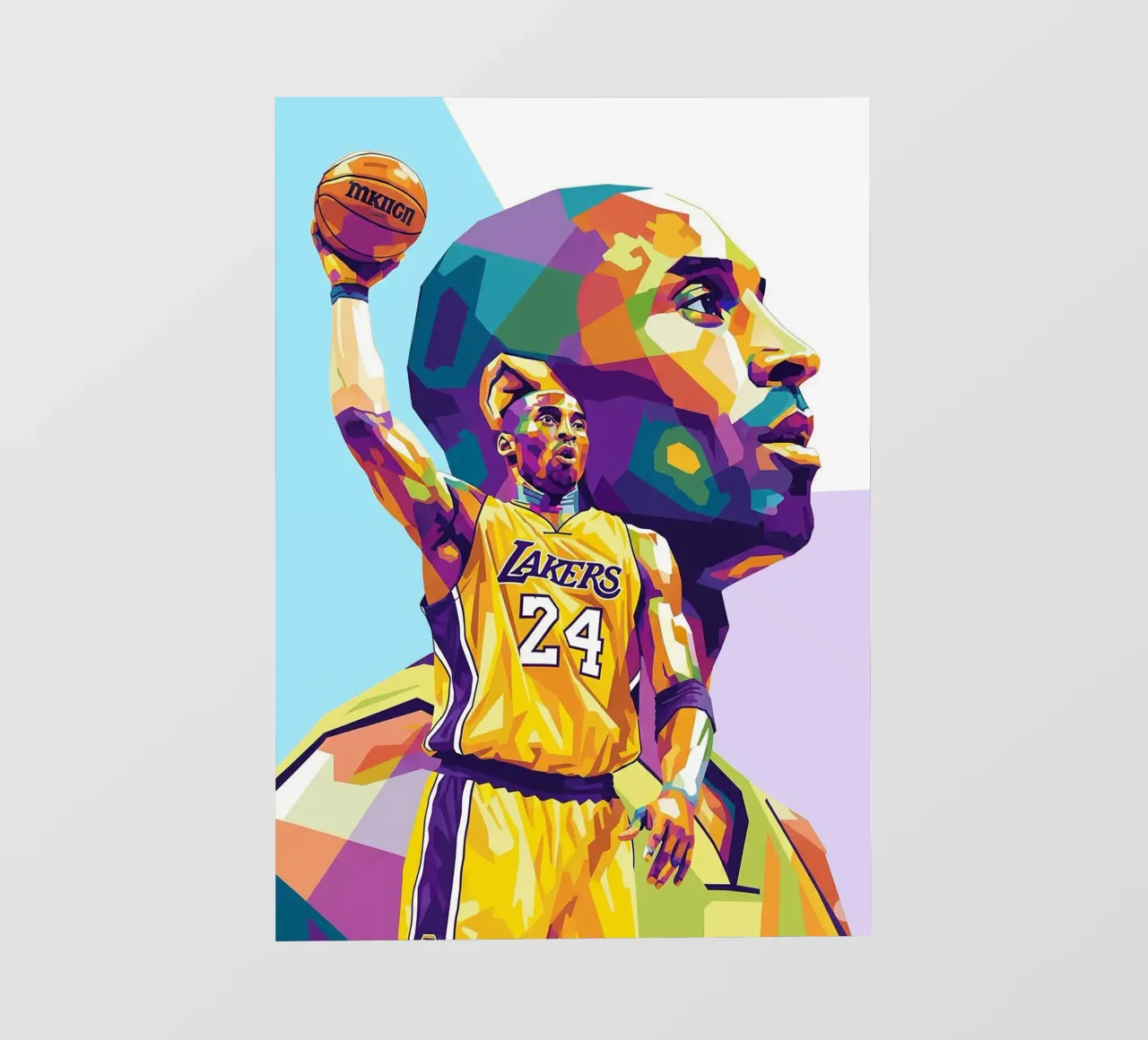 Ritratto pop art di Kobe Bryant pellicola backlit da Hantamrata
