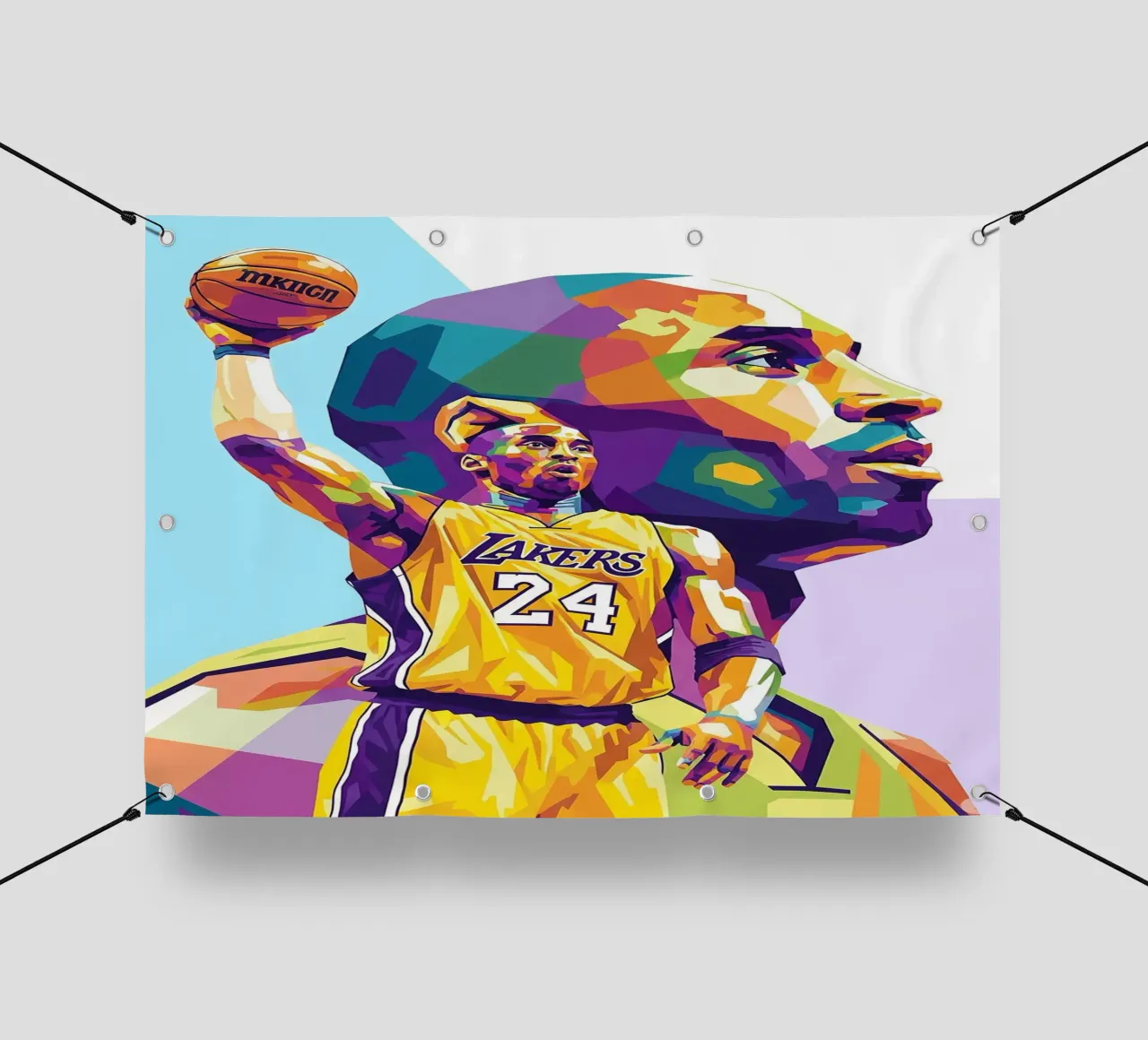 Ritratto pop art di Kobe Bryant telo in pvc da Hantamrata