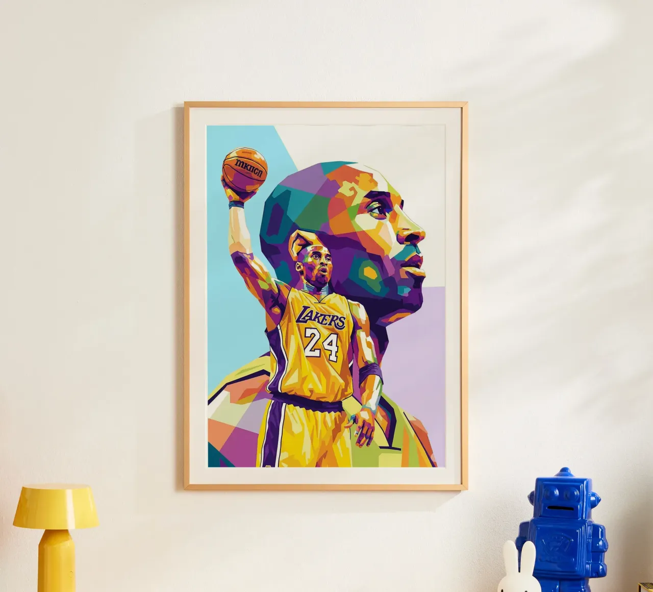 Ritratto pop art di Kobe Bryant poster da Hantamrata