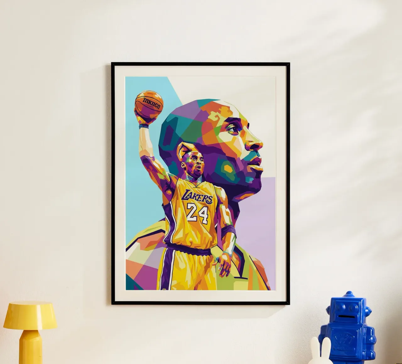 Ritratto pop art di Kobe Bryant poster da Hantamrata